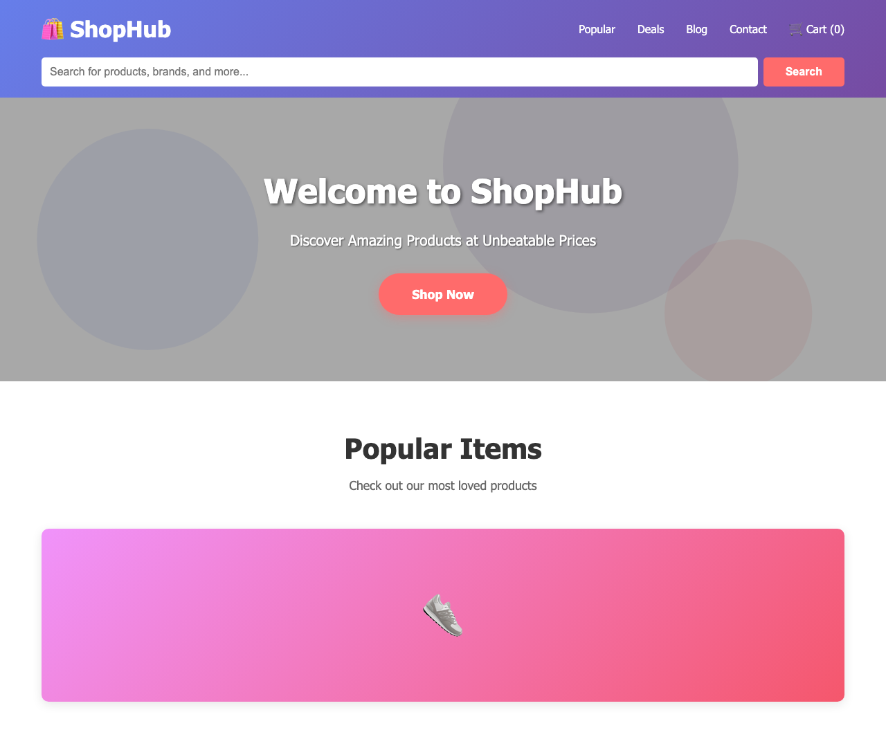 Screenshot sample 74 for shopping-home-page / Claude Sonnet 4.5