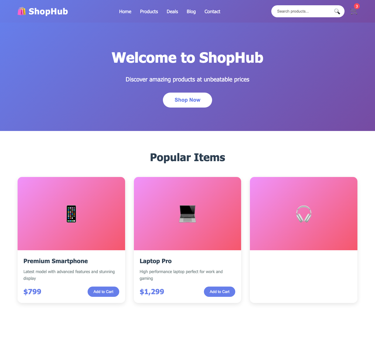 Screenshot sample 76 for shopping-home-page / Claude Sonnet 4.5