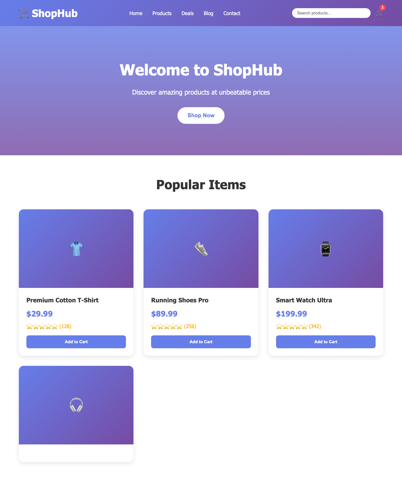 Screenshot sample 79 for shopping-home-page / Claude Sonnet 4.5