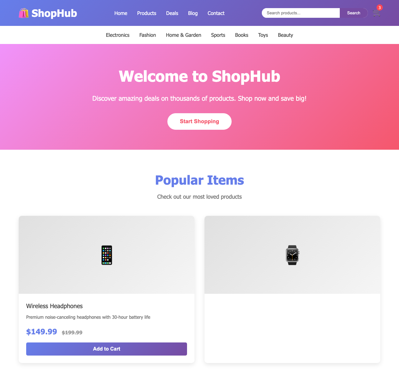 Screenshot sample 81 for shopping-home-page / Claude Sonnet 4.5