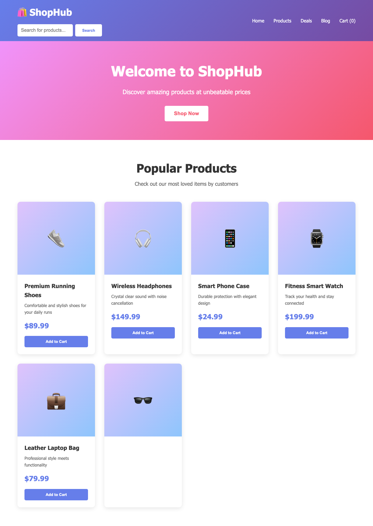 Screenshot sample 82 for shopping-home-page / Claude Sonnet 4.5