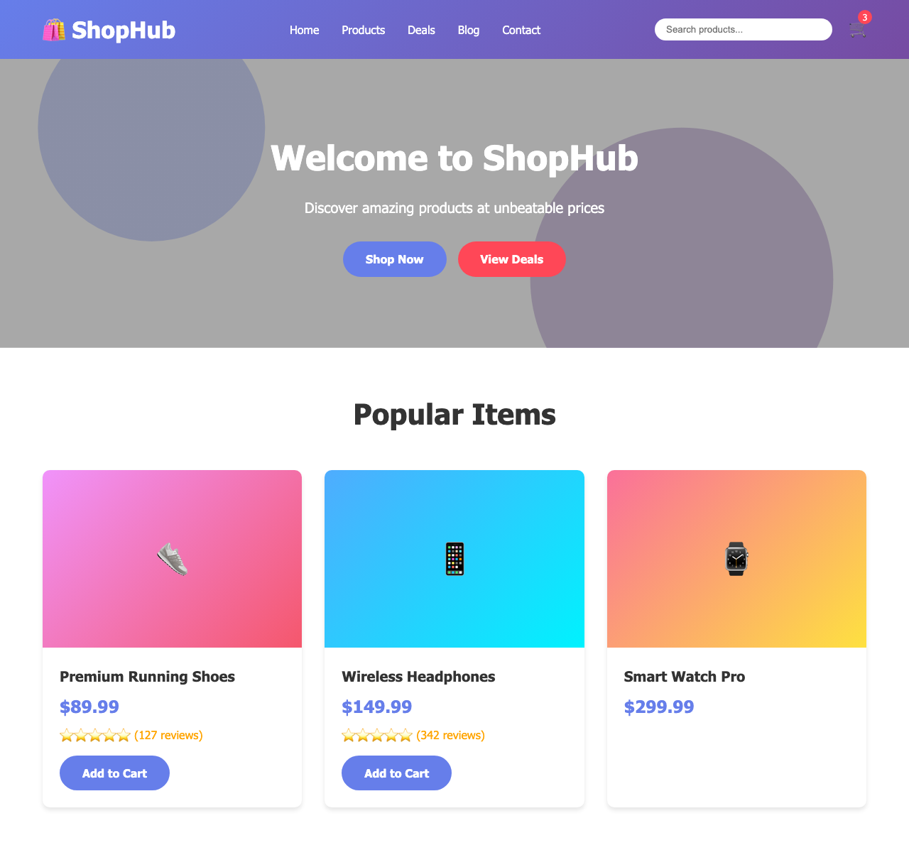 Screenshot sample 83 for shopping-home-page / Claude Sonnet 4.5