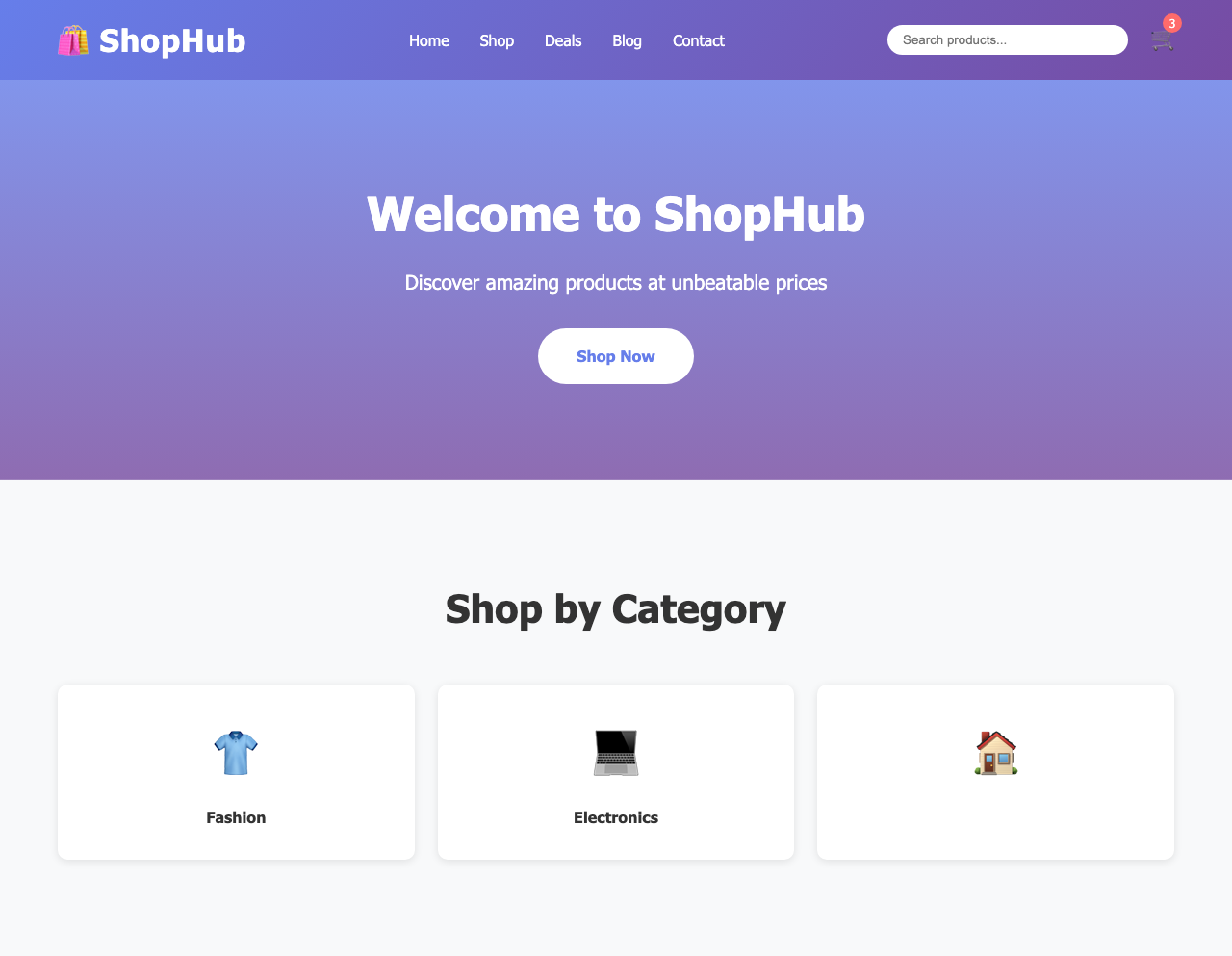 Screenshot sample 88 for shopping-home-page / Claude Sonnet 4.5
