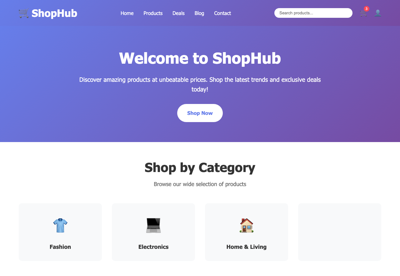 Screenshot sample 90 for shopping-home-page / Claude Sonnet 4.5