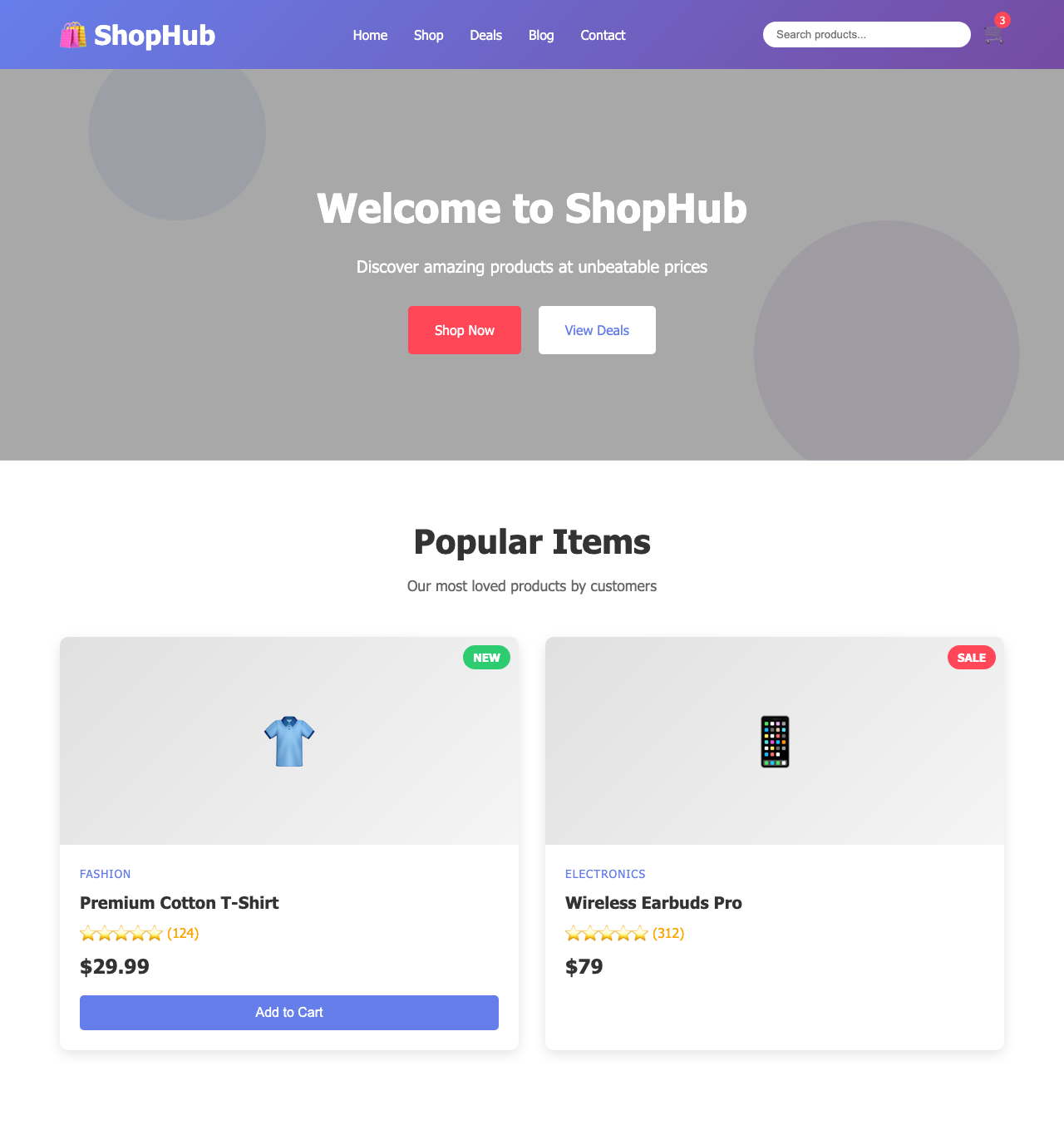Screenshot sample 94 for shopping-home-page / Claude Sonnet 4.5
