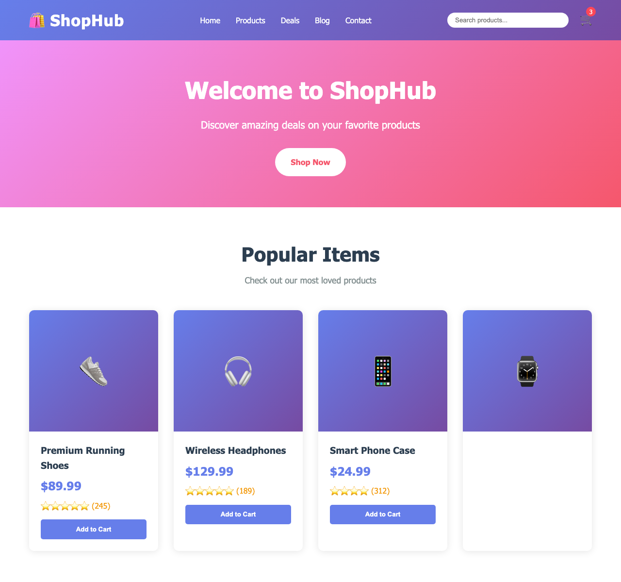 Screenshot sample 95 for shopping-home-page / Claude Sonnet 4.5