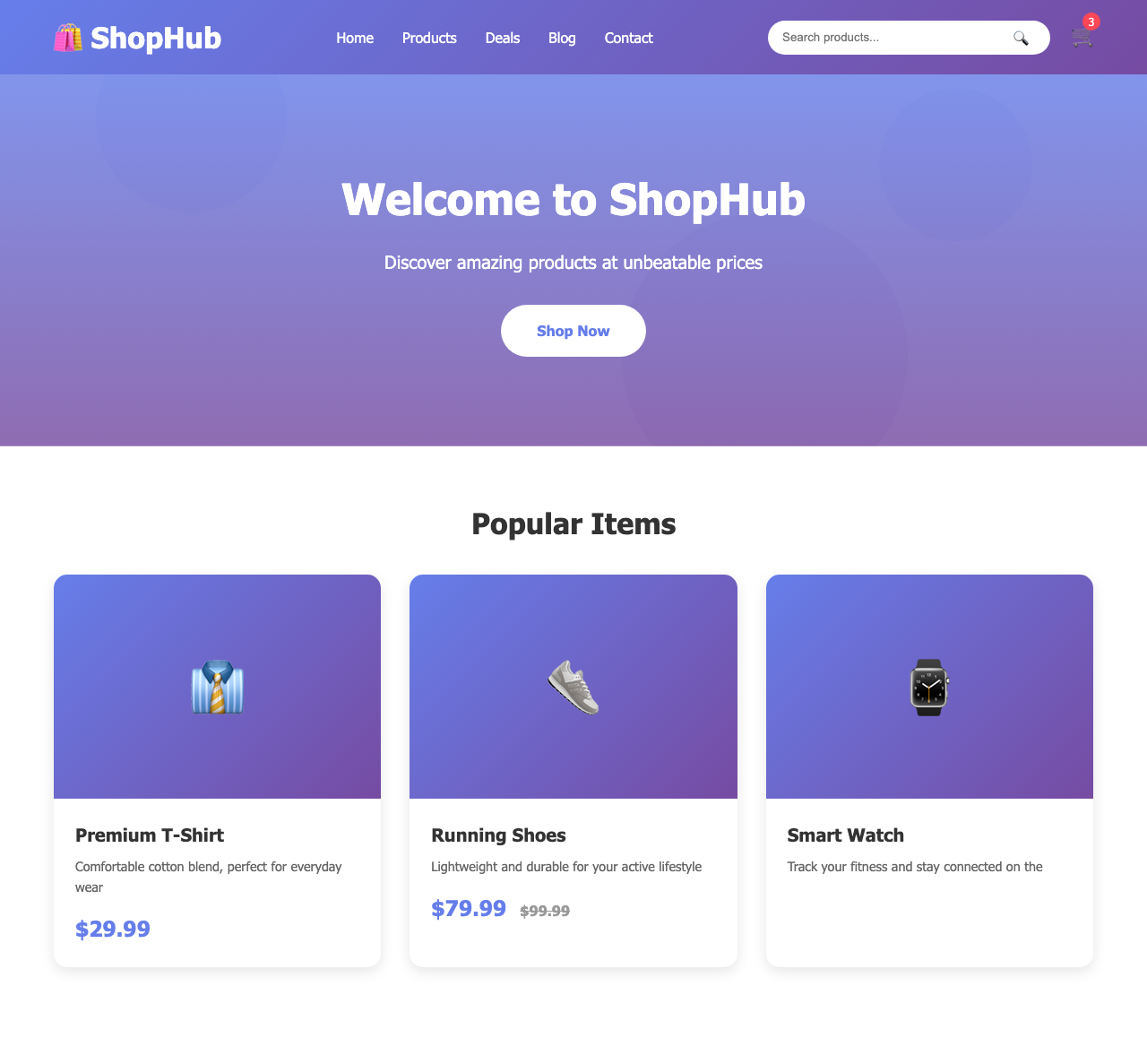 Screenshot sample 99 for shopping-home-page / Claude Sonnet 4.5