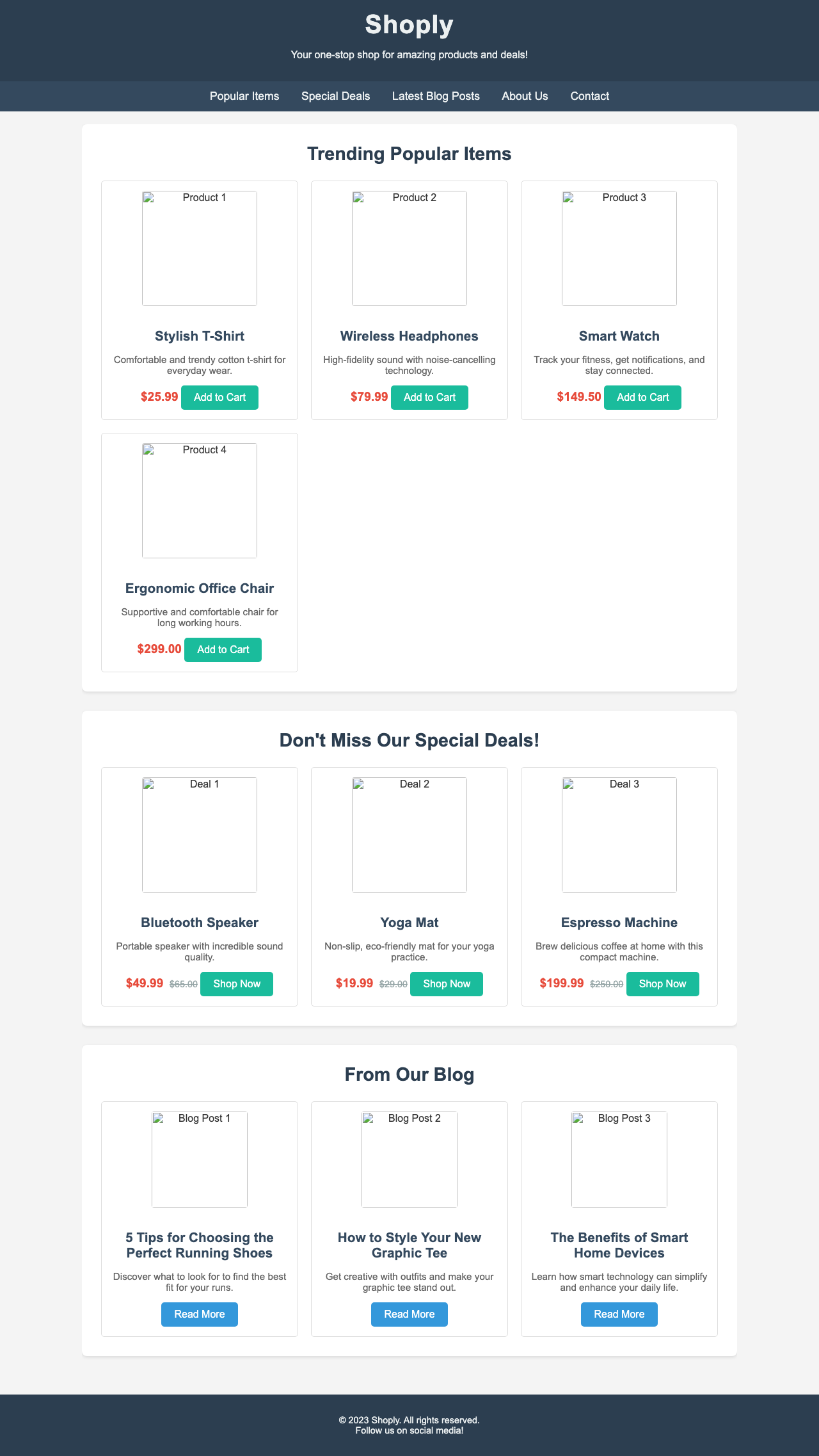 Screenshot sample 10 for shopping-home-page / Gemini 2.5 Flash Lite