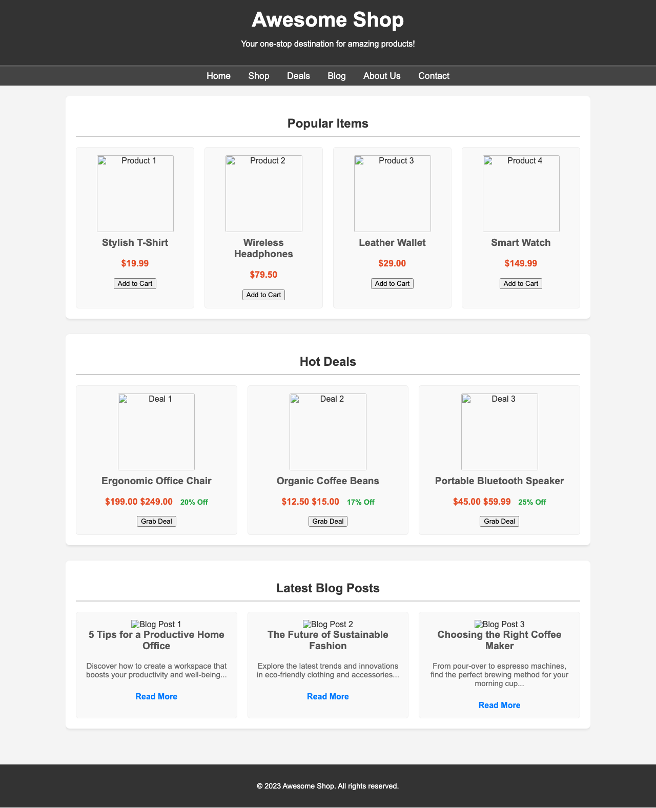 Screenshot sample 16 for shopping-home-page / Gemini 2.5 Flash Lite