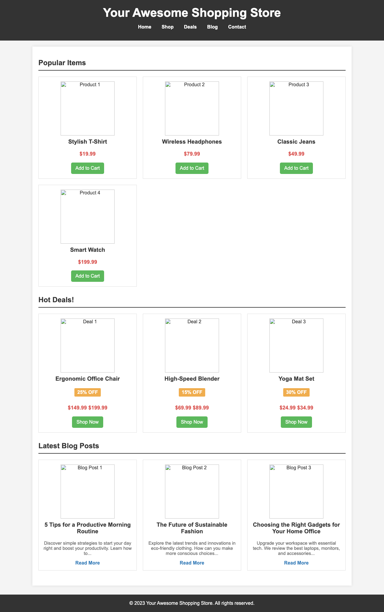 Screenshot sample 17 for shopping-home-page / Gemini 2.5 Flash Lite