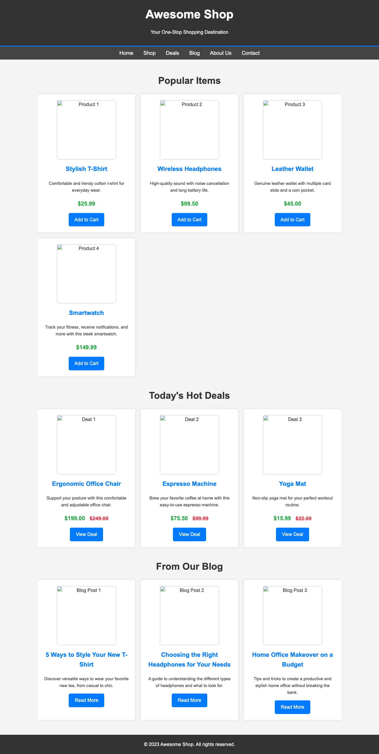 Screenshot sample 18 for shopping-home-page / Gemini 2.5 Flash Lite