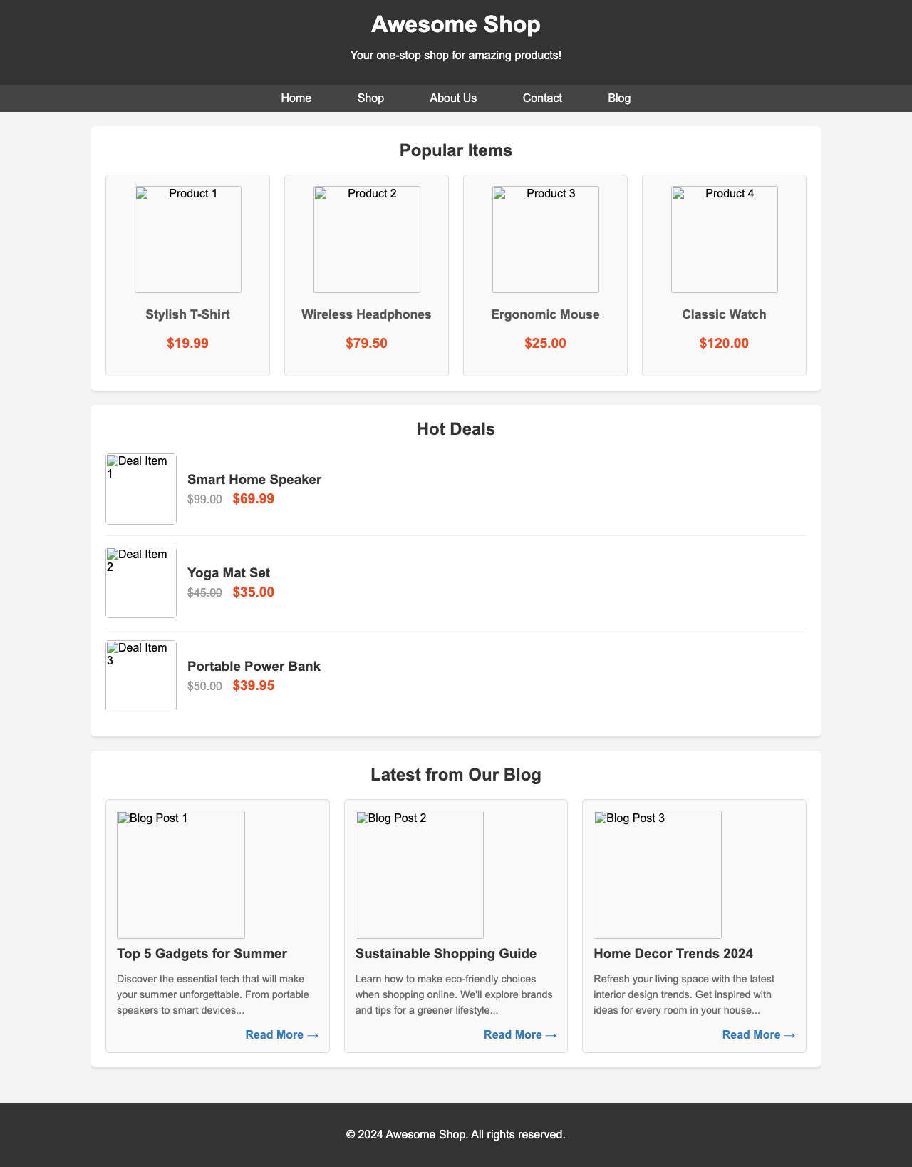 Screenshot sample 19 for shopping-home-page / Gemini 2.5 Flash Lite