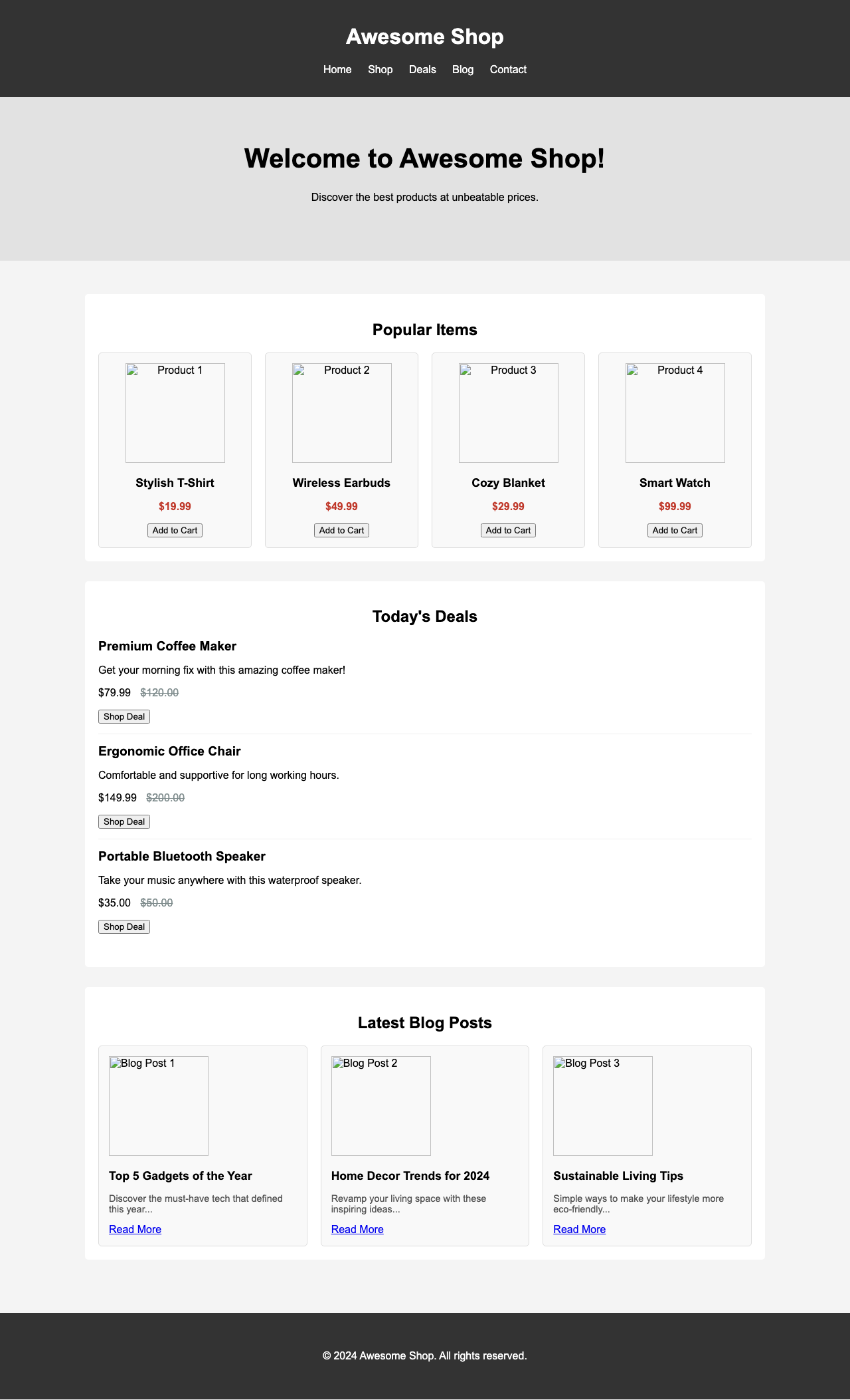 Screenshot sample 22 for shopping-home-page / Gemini 2.5 Flash Lite