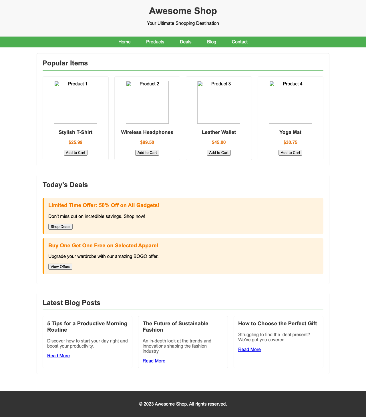 Screenshot sample 28 for shopping-home-page / Gemini 2.5 Flash Lite