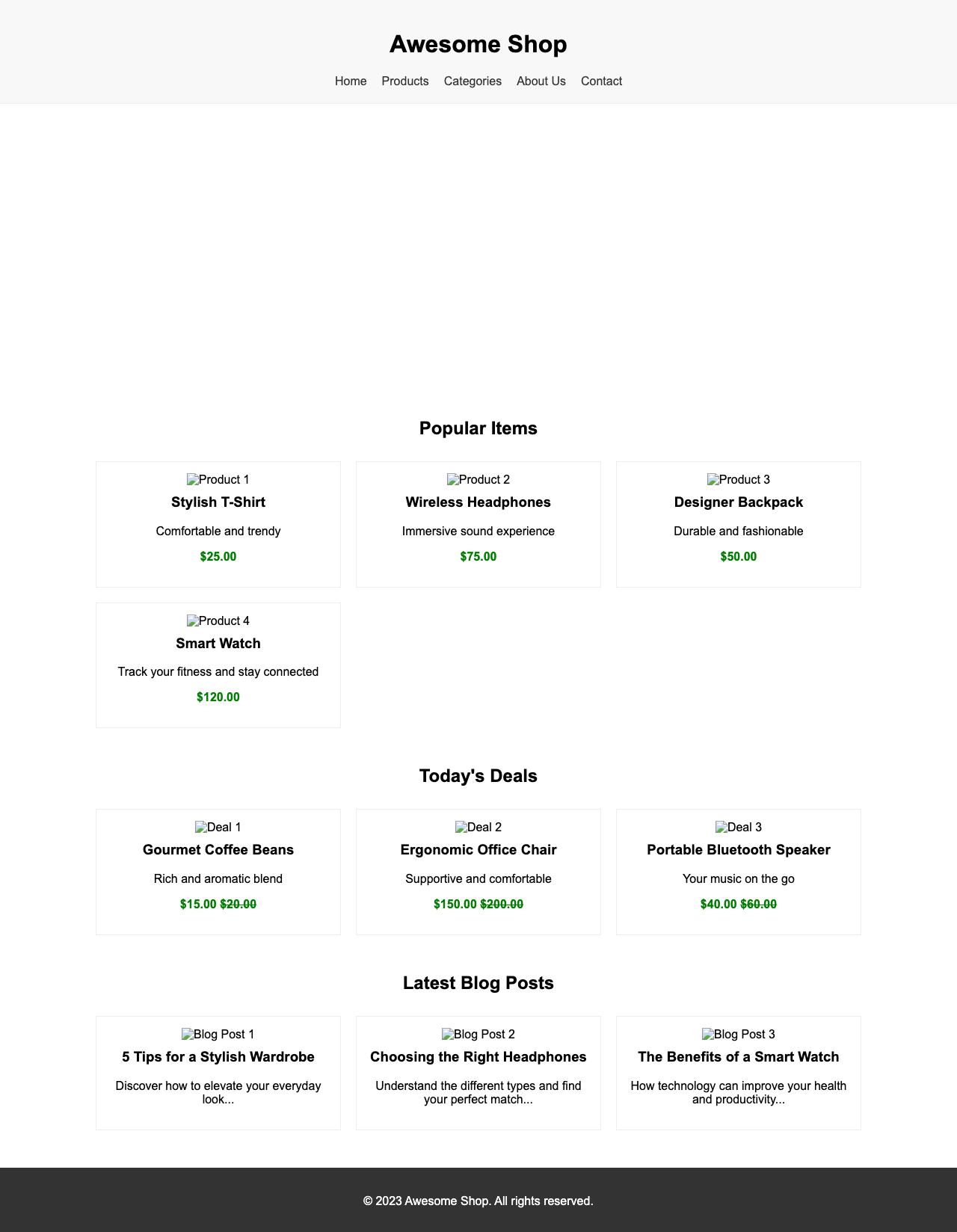 Screenshot sample 30 for shopping-home-page / Gemini 2.5 Flash Lite