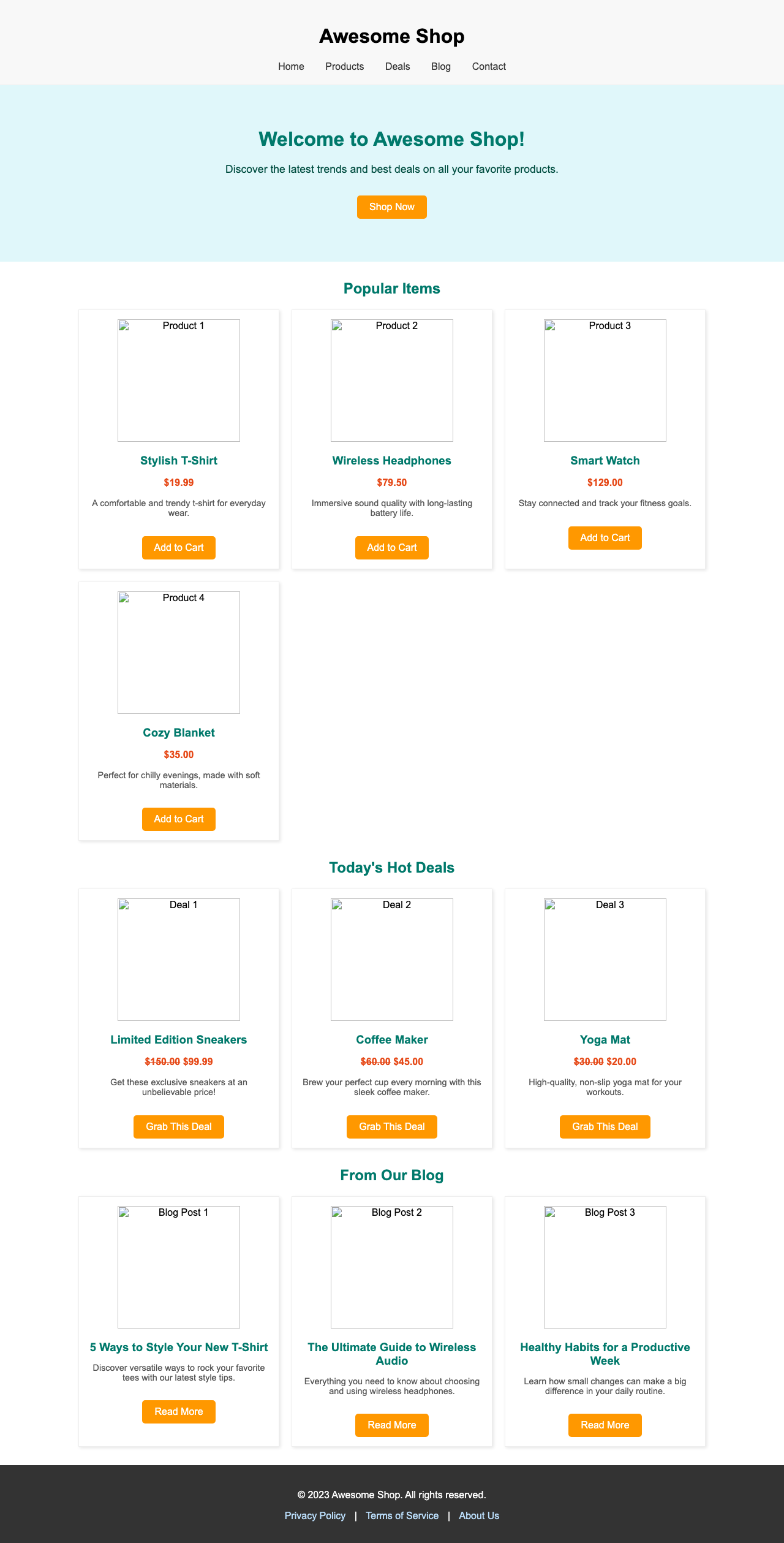 Screenshot sample 32 for shopping-home-page / Gemini 2.5 Flash Lite