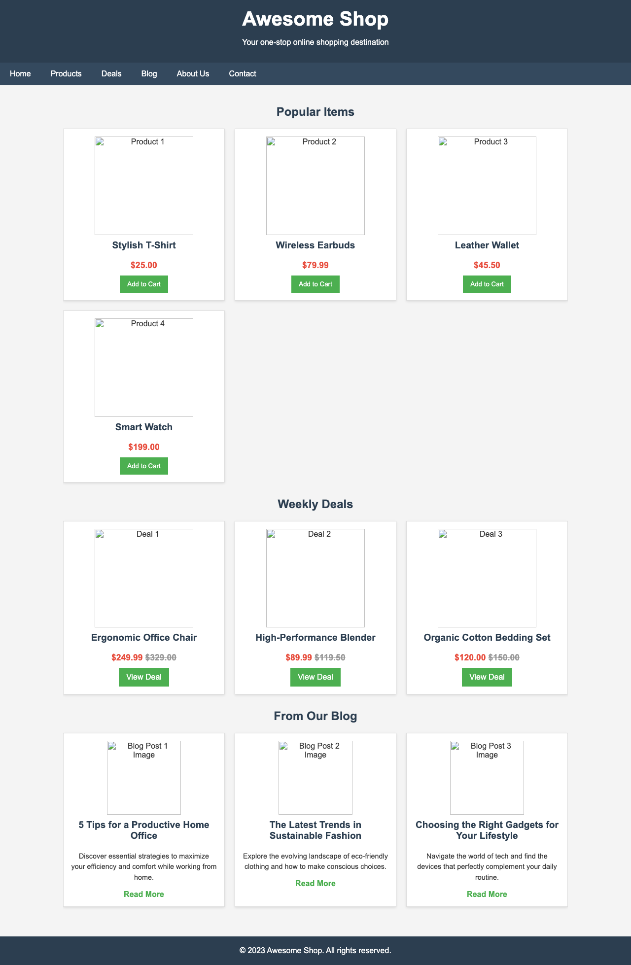 Screenshot sample 36 for shopping-home-page / Gemini 2.5 Flash Lite