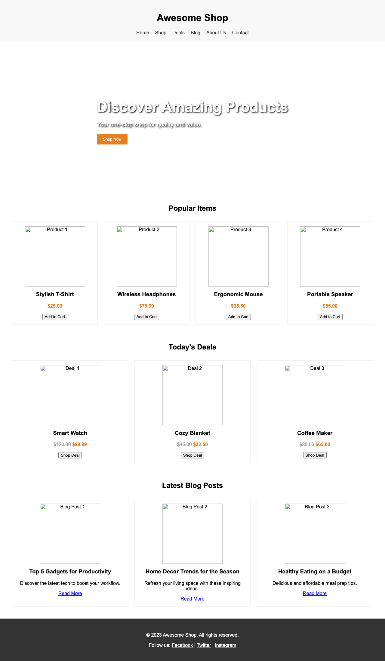 Screenshot sample 39 for shopping-home-page / Gemini 2.5 Flash Lite
