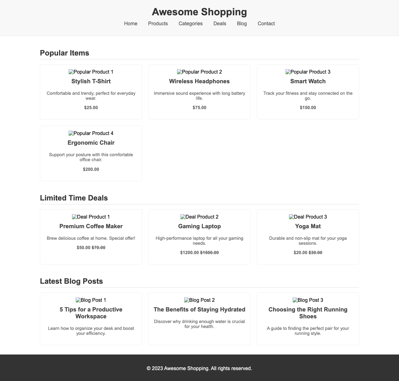 Screenshot sample 4 for shopping-home-page / Gemini 2.5 Flash Lite