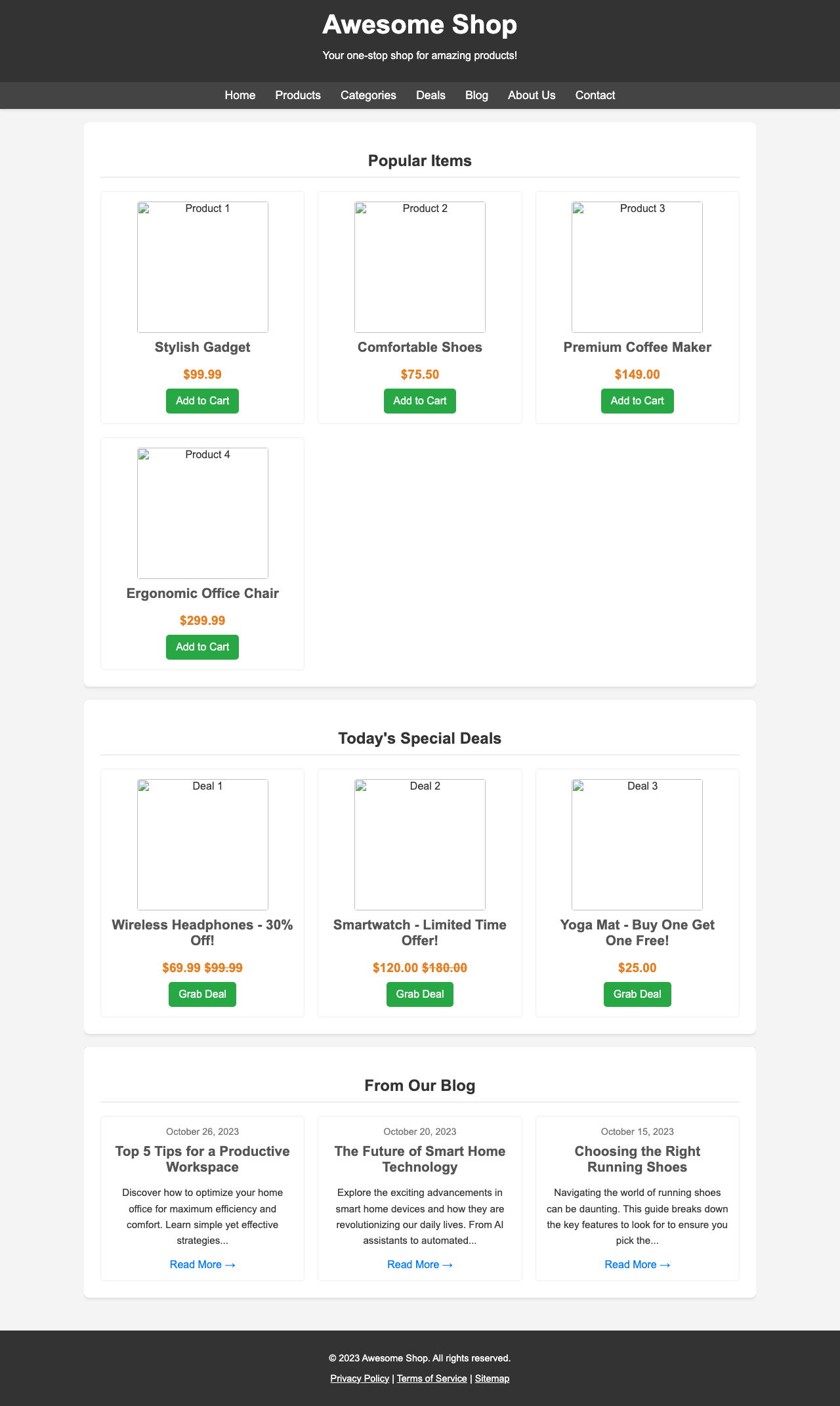 Screenshot sample 40 for shopping-home-page / Gemini 2.5 Flash Lite
