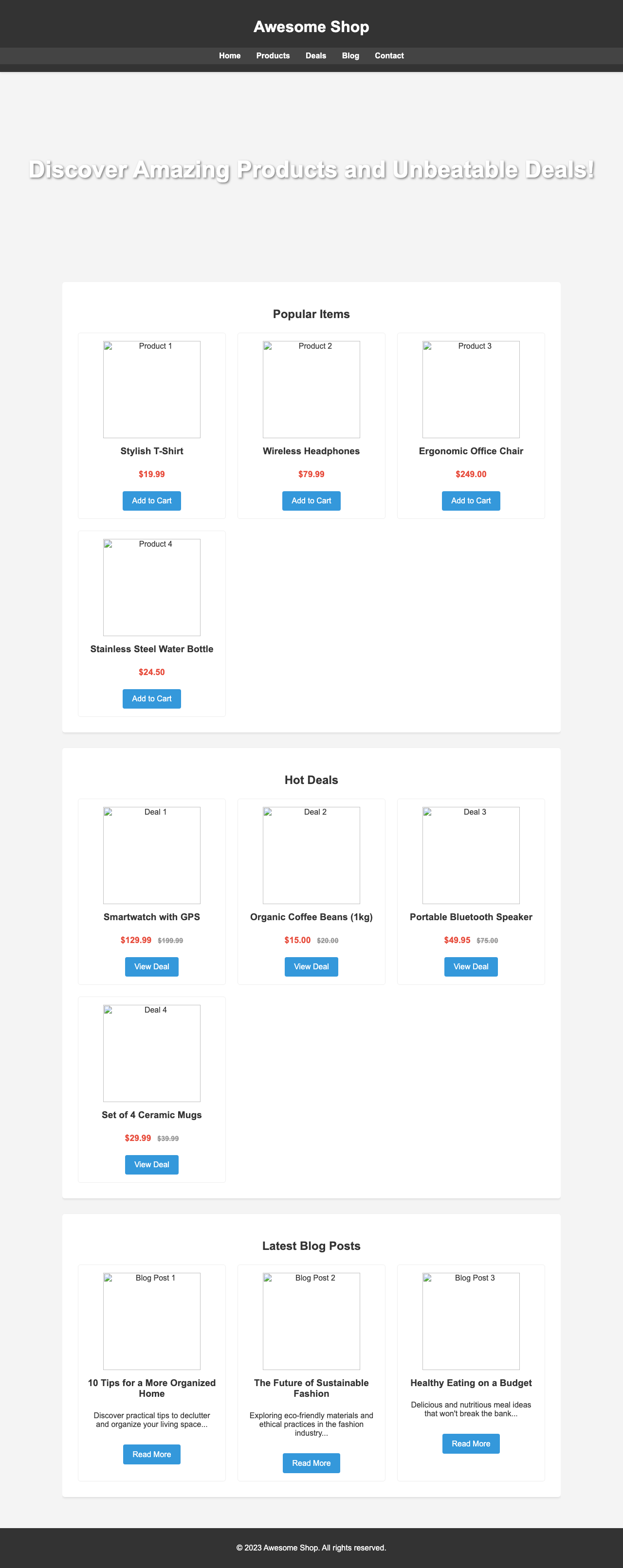 Screenshot sample 41 for shopping-home-page / Gemini 2.5 Flash Lite