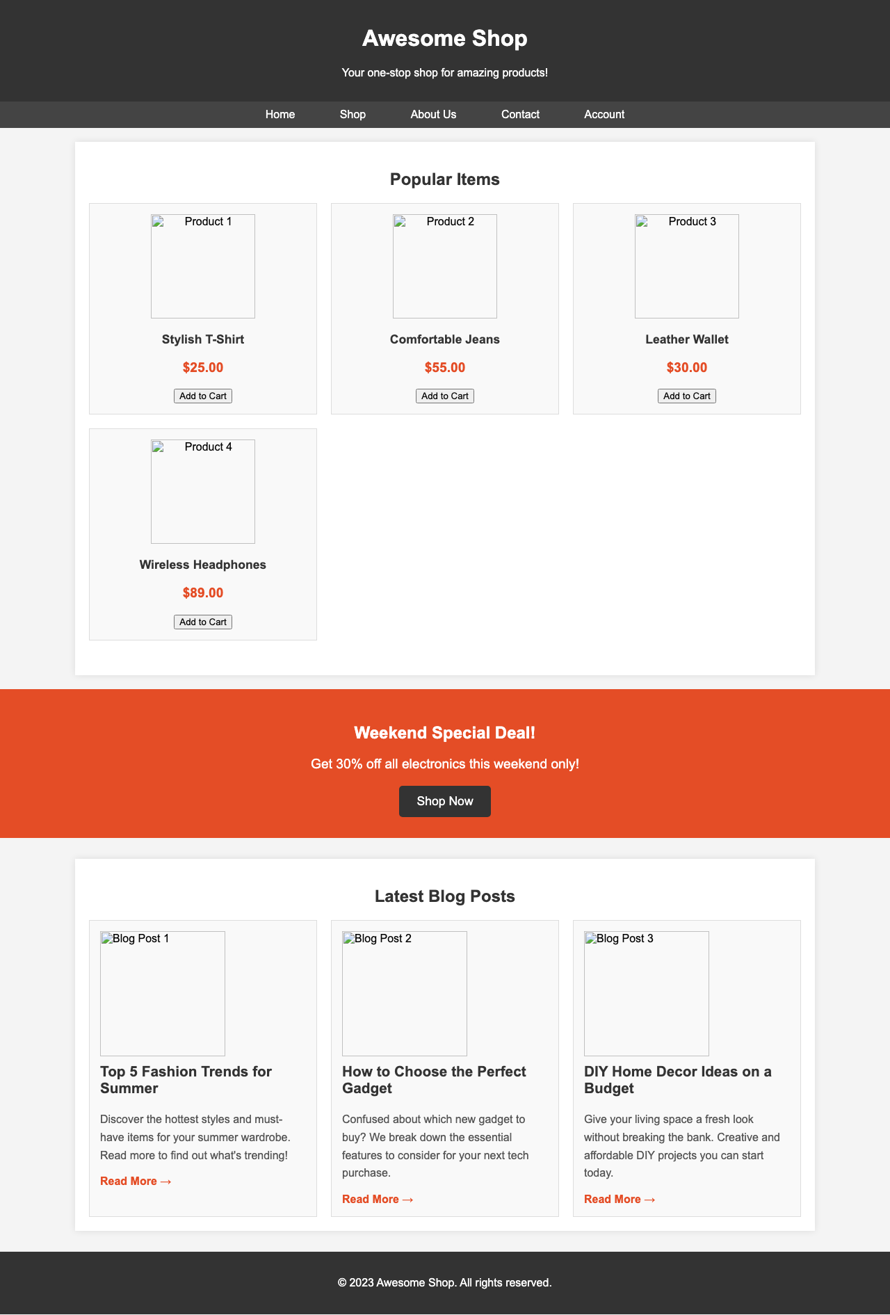 Screenshot sample 42 for shopping-home-page / Gemini 2.5 Flash Lite