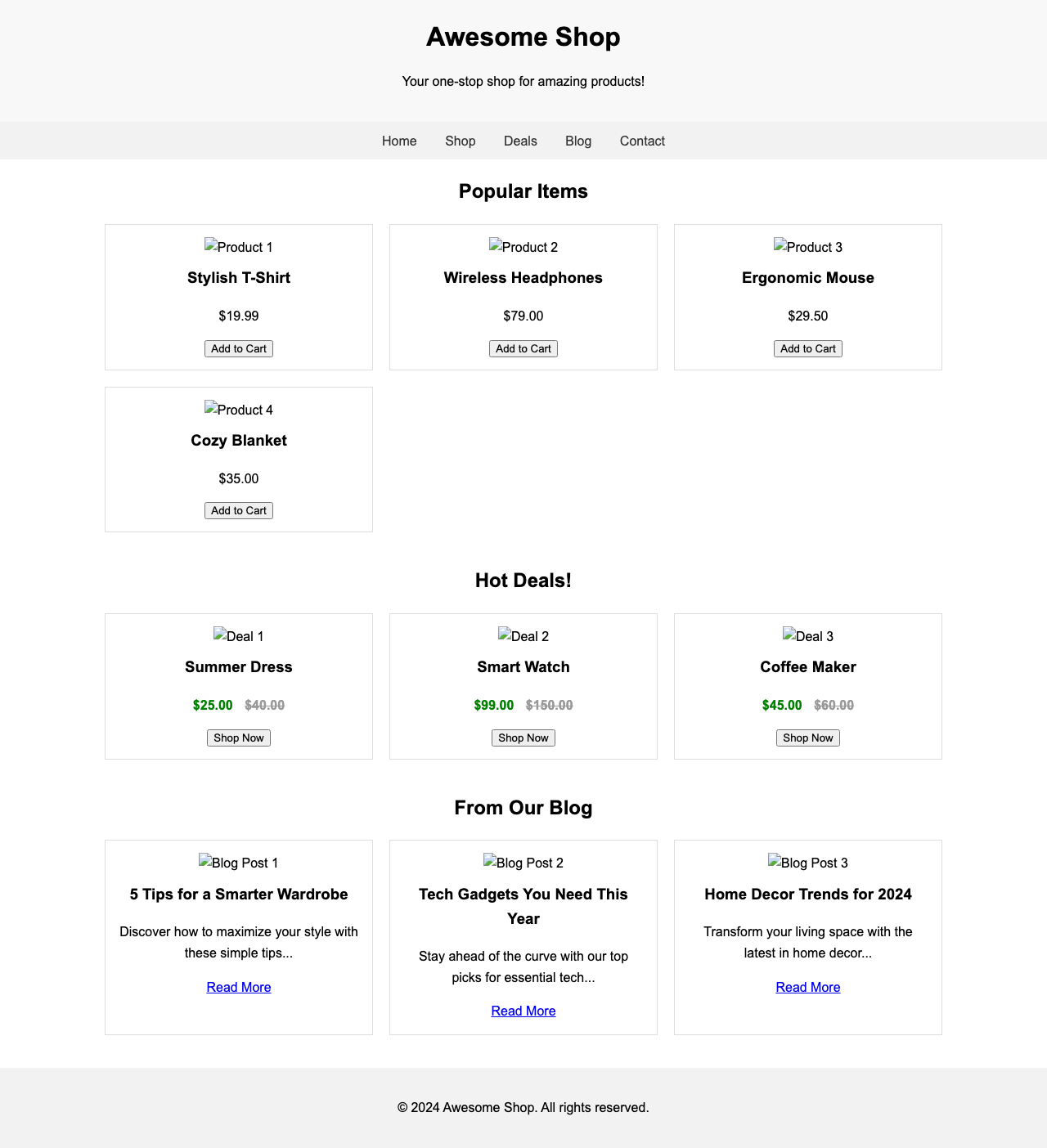Screenshot sample 44 for shopping-home-page / Gemini 2.5 Flash Lite