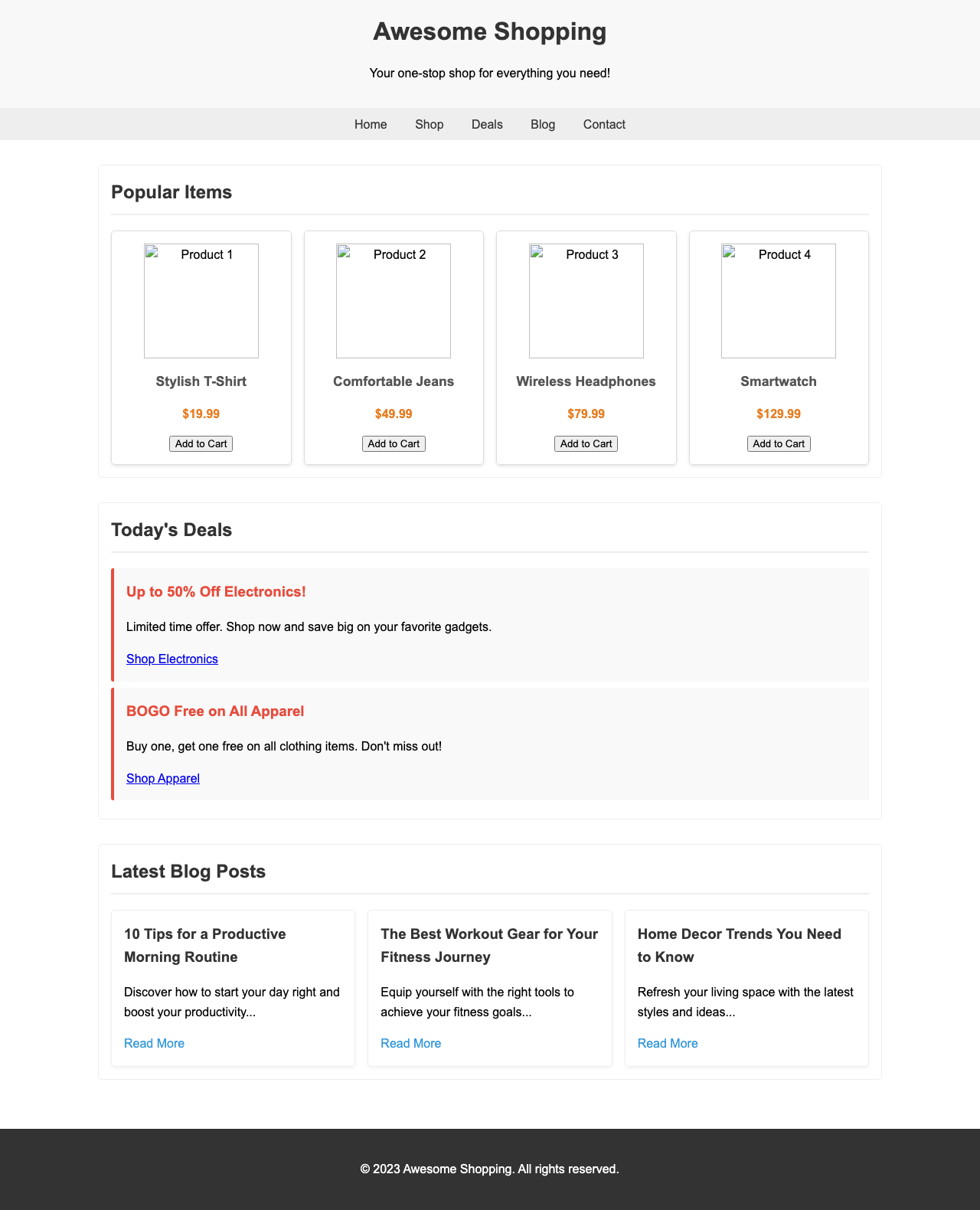 Screenshot sample 47 for shopping-home-page / Gemini 2.5 Flash Lite