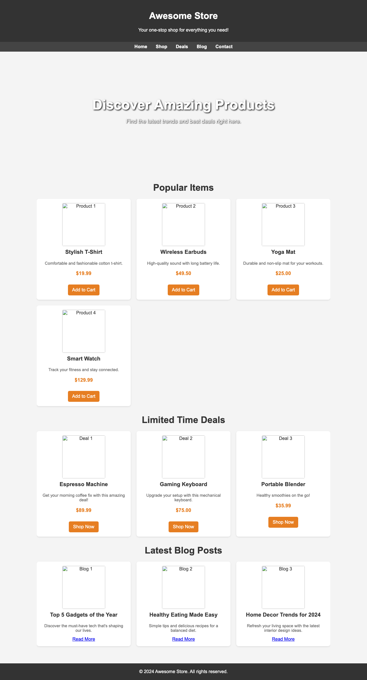 Screenshot sample 48 for shopping-home-page / Gemini 2.5 Flash Lite