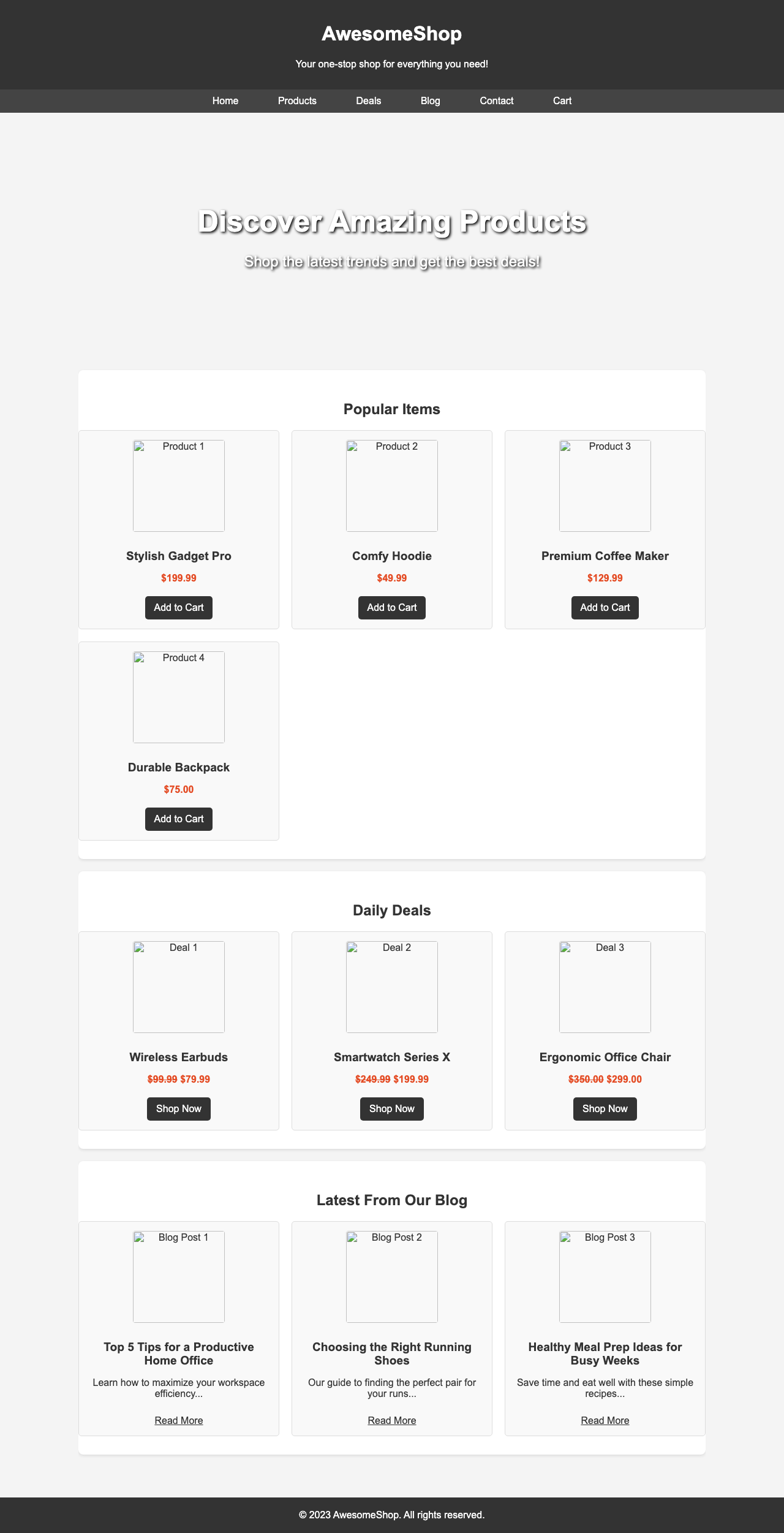 Screenshot sample 54 for shopping-home-page / Gemini 2.5 Flash Lite