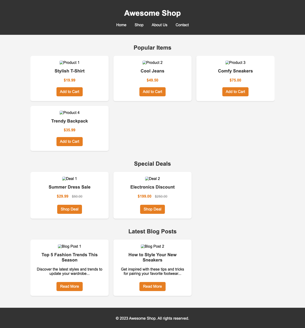 Screenshot sample 55 for shopping-home-page / Gemini 2.5 Flash Lite