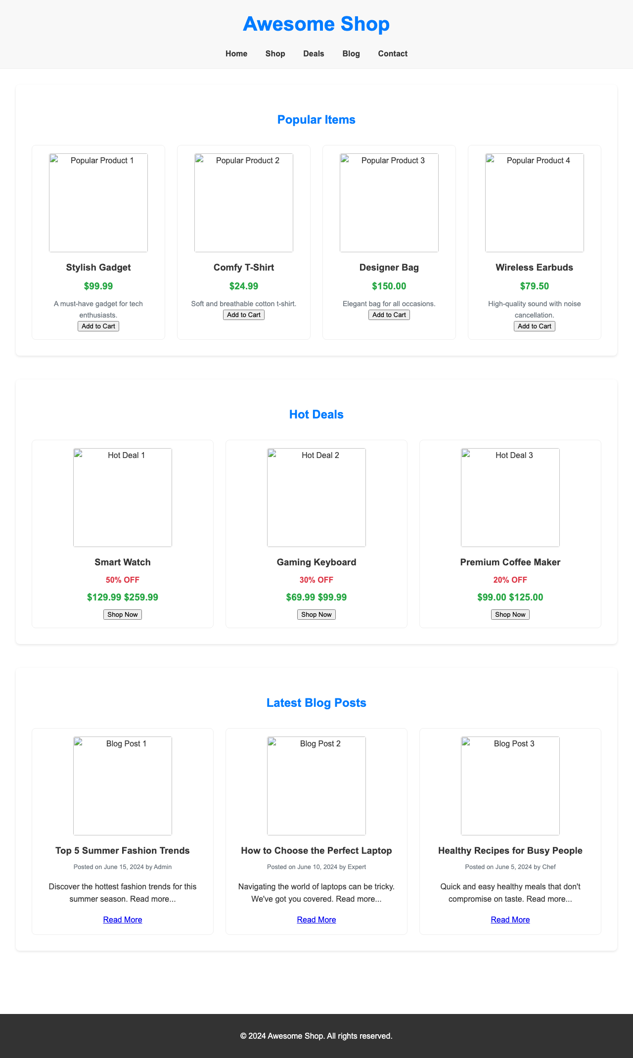 Screenshot sample 58 for shopping-home-page / Gemini 2.5 Flash Lite
