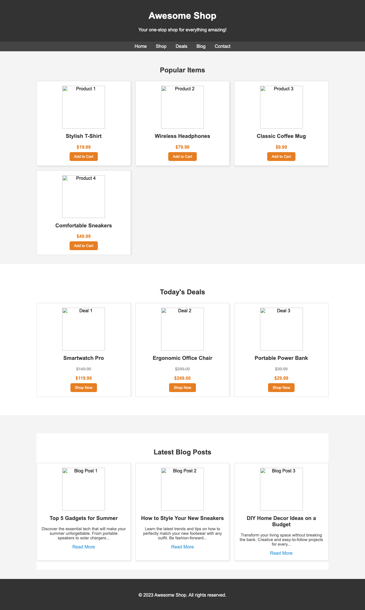 Screenshot sample 59 for shopping-home-page / Gemini 2.5 Flash Lite
