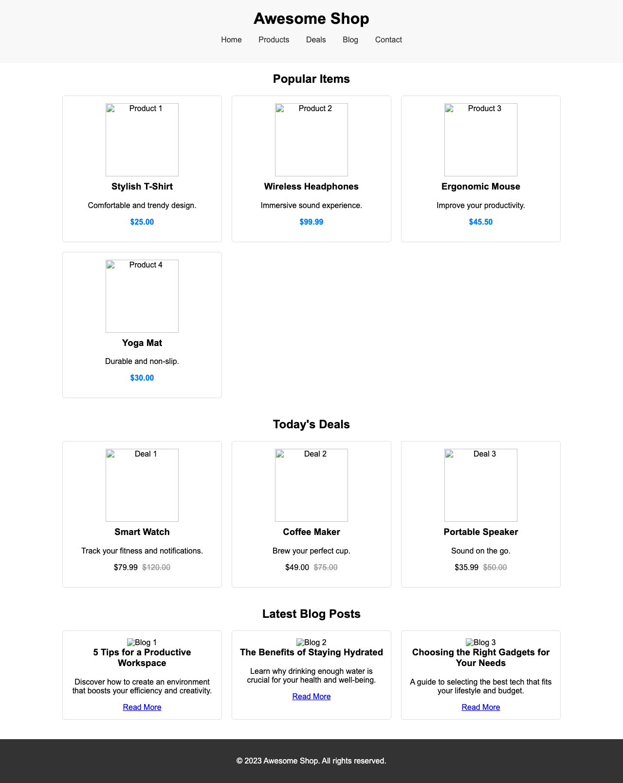 Screenshot sample 6 for shopping-home-page / Gemini 2.5 Flash Lite