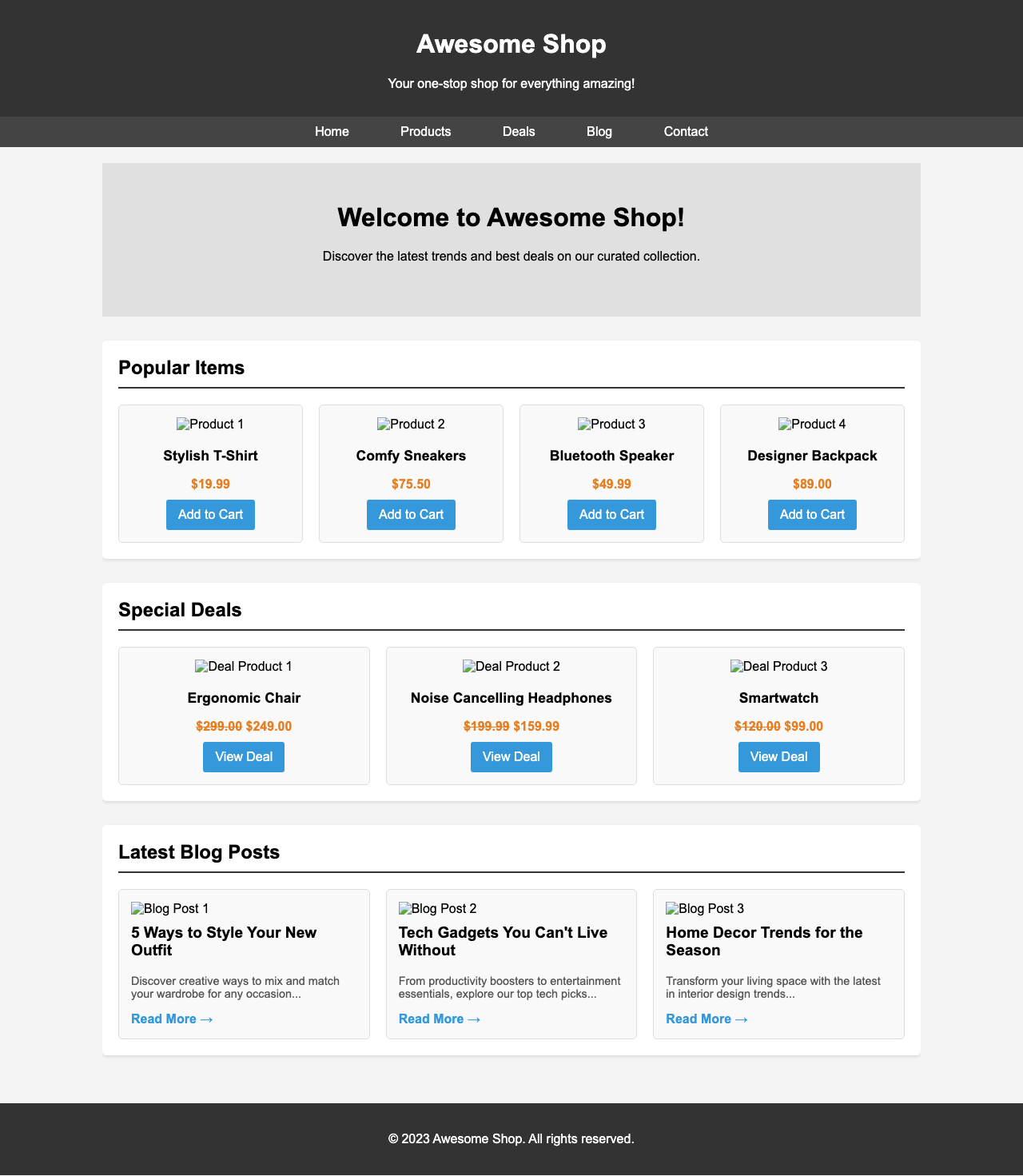 Screenshot sample 60 for shopping-home-page / Gemini 2.5 Flash Lite