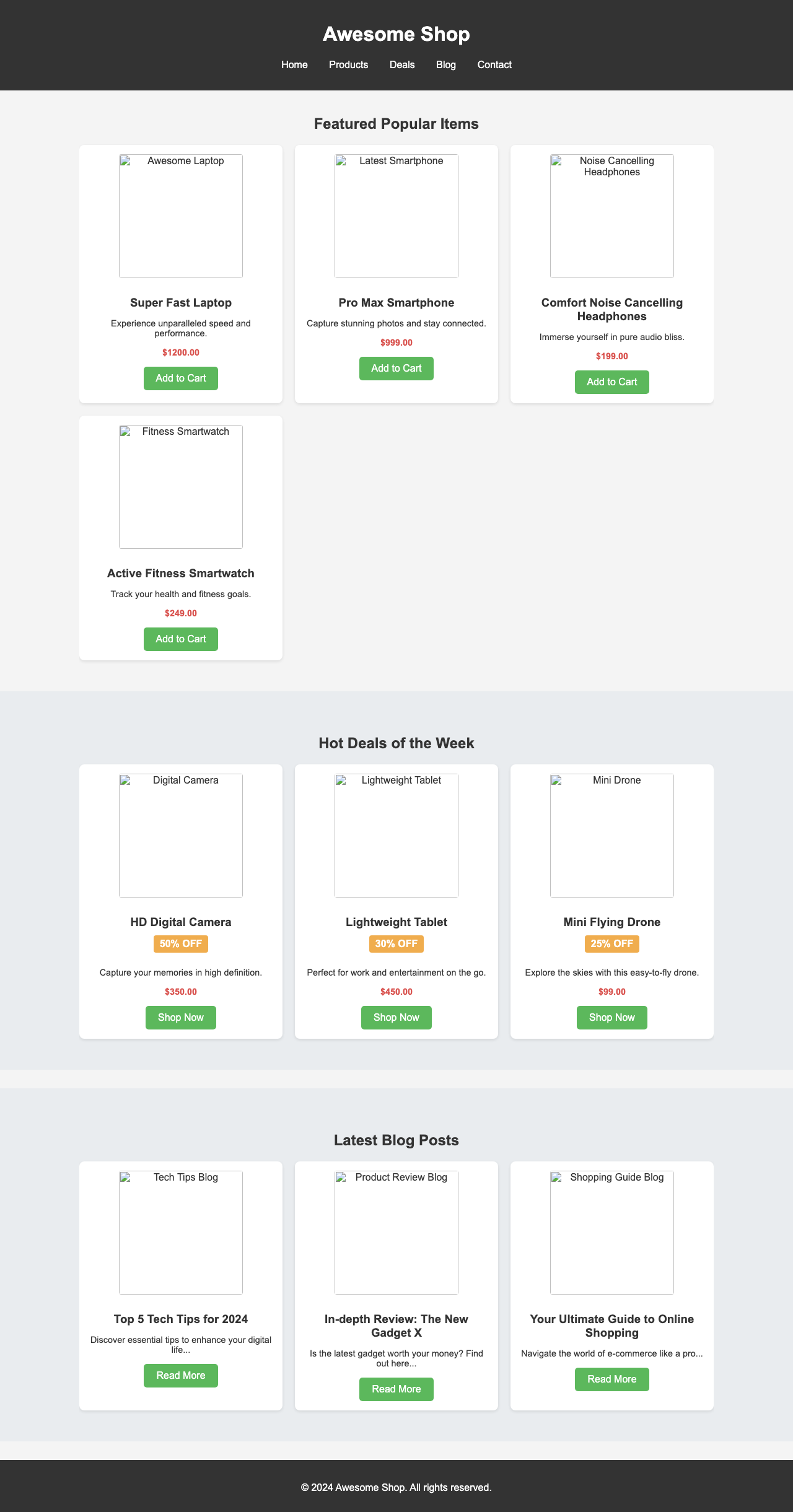 Screenshot sample 62 for shopping-home-page / Gemini 2.5 Flash Lite