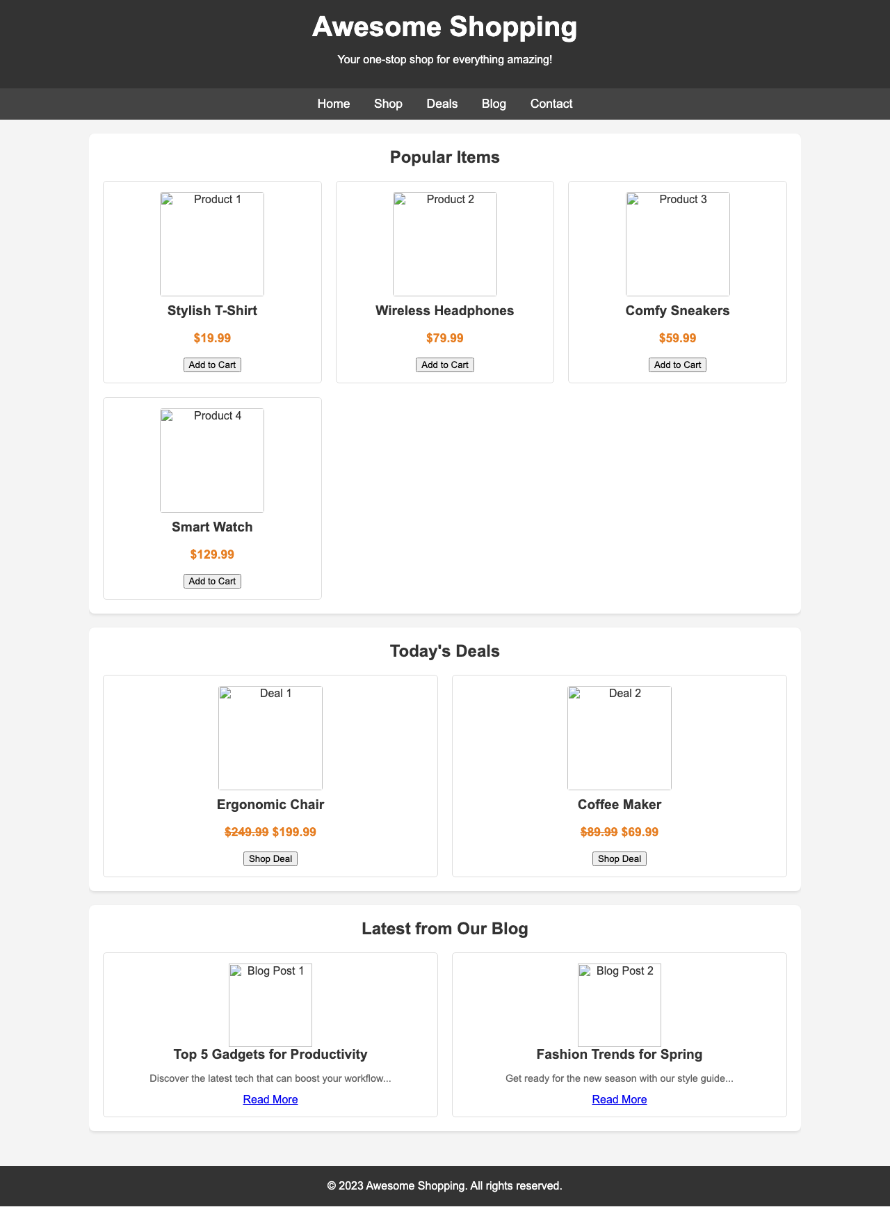 Screenshot sample 63 for shopping-home-page / Gemini 2.5 Flash Lite