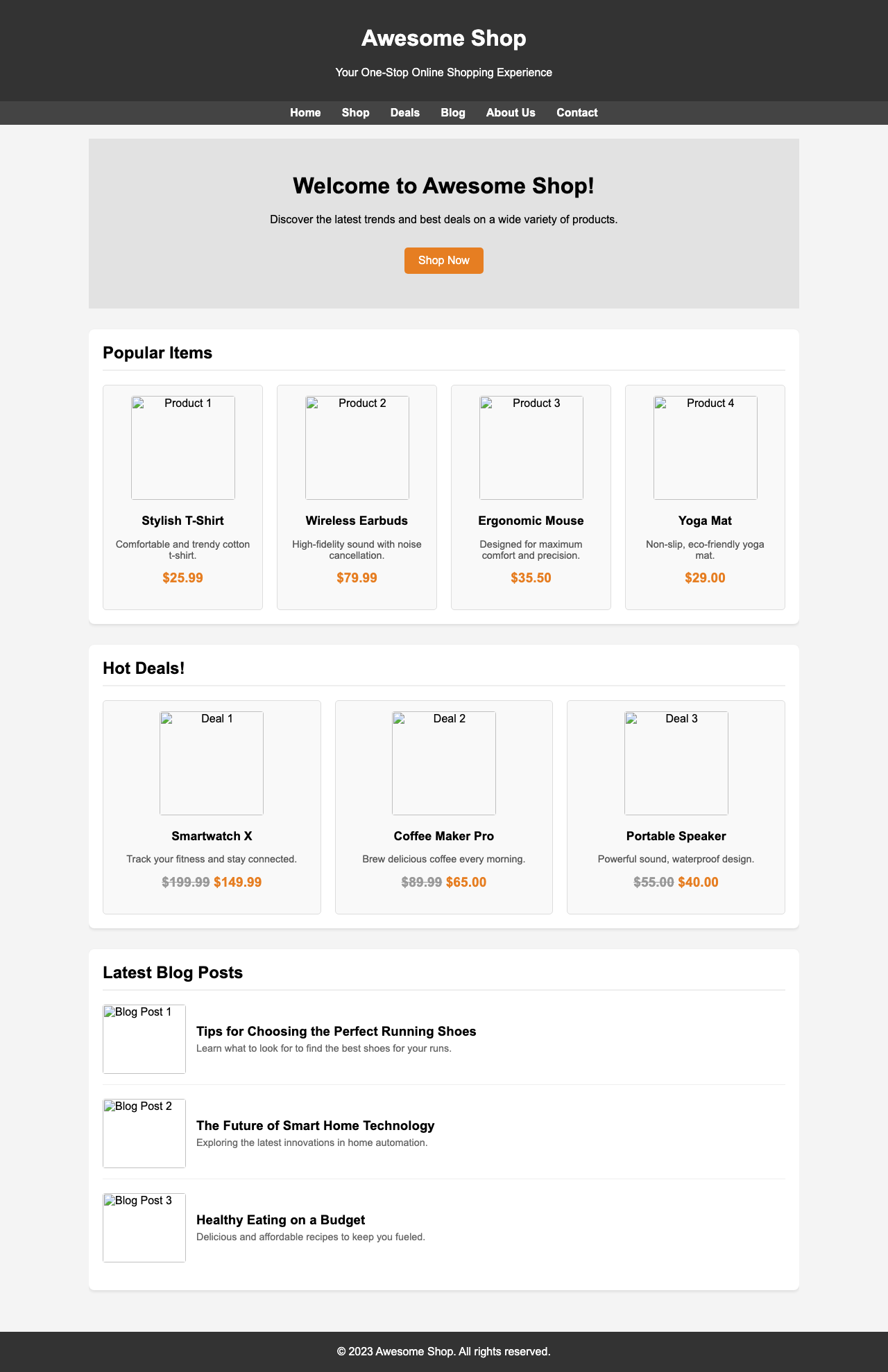 Screenshot sample 64 for shopping-home-page / Gemini 2.5 Flash Lite