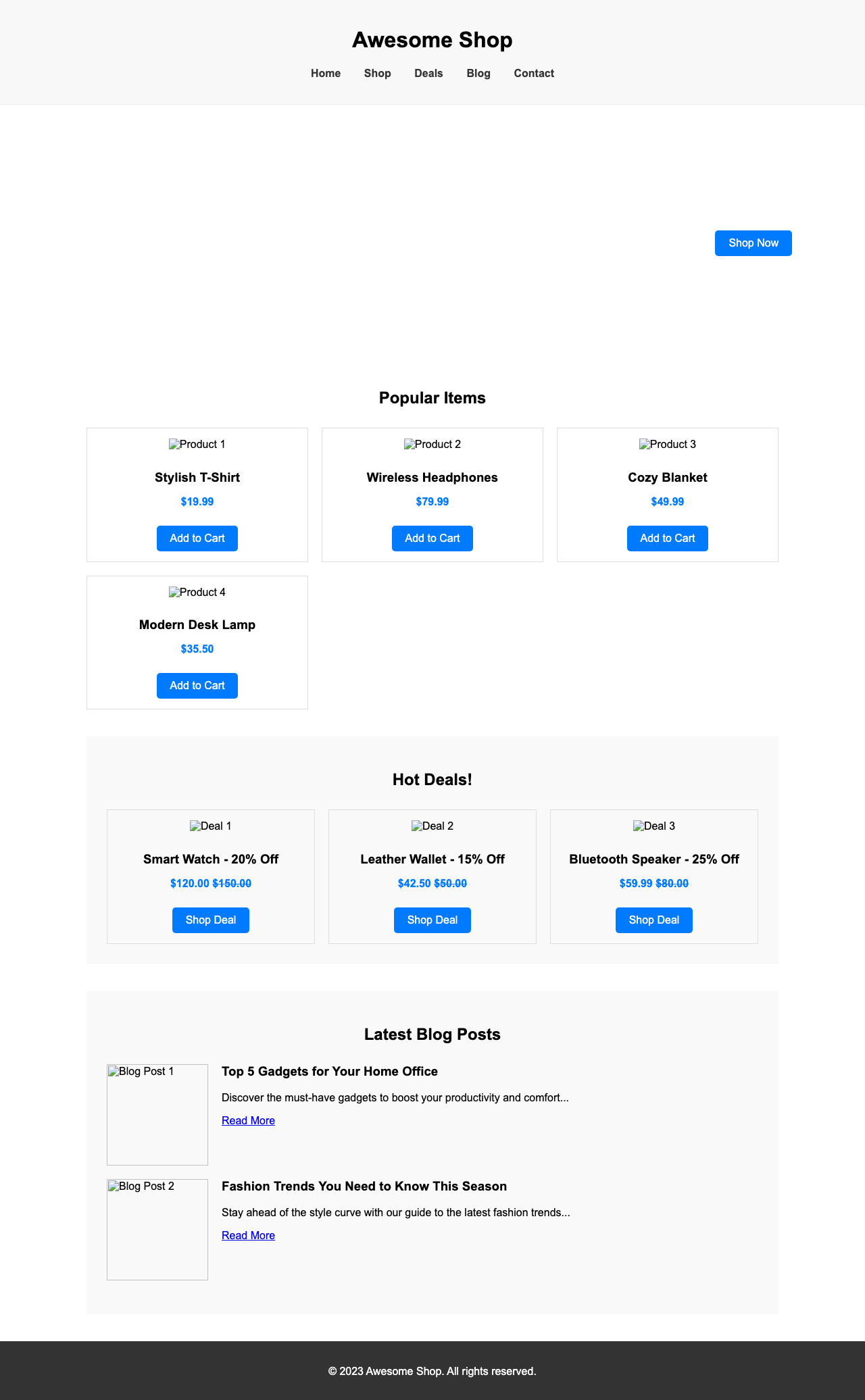 Screenshot sample 66 for shopping-home-page / Gemini 2.5 Flash Lite