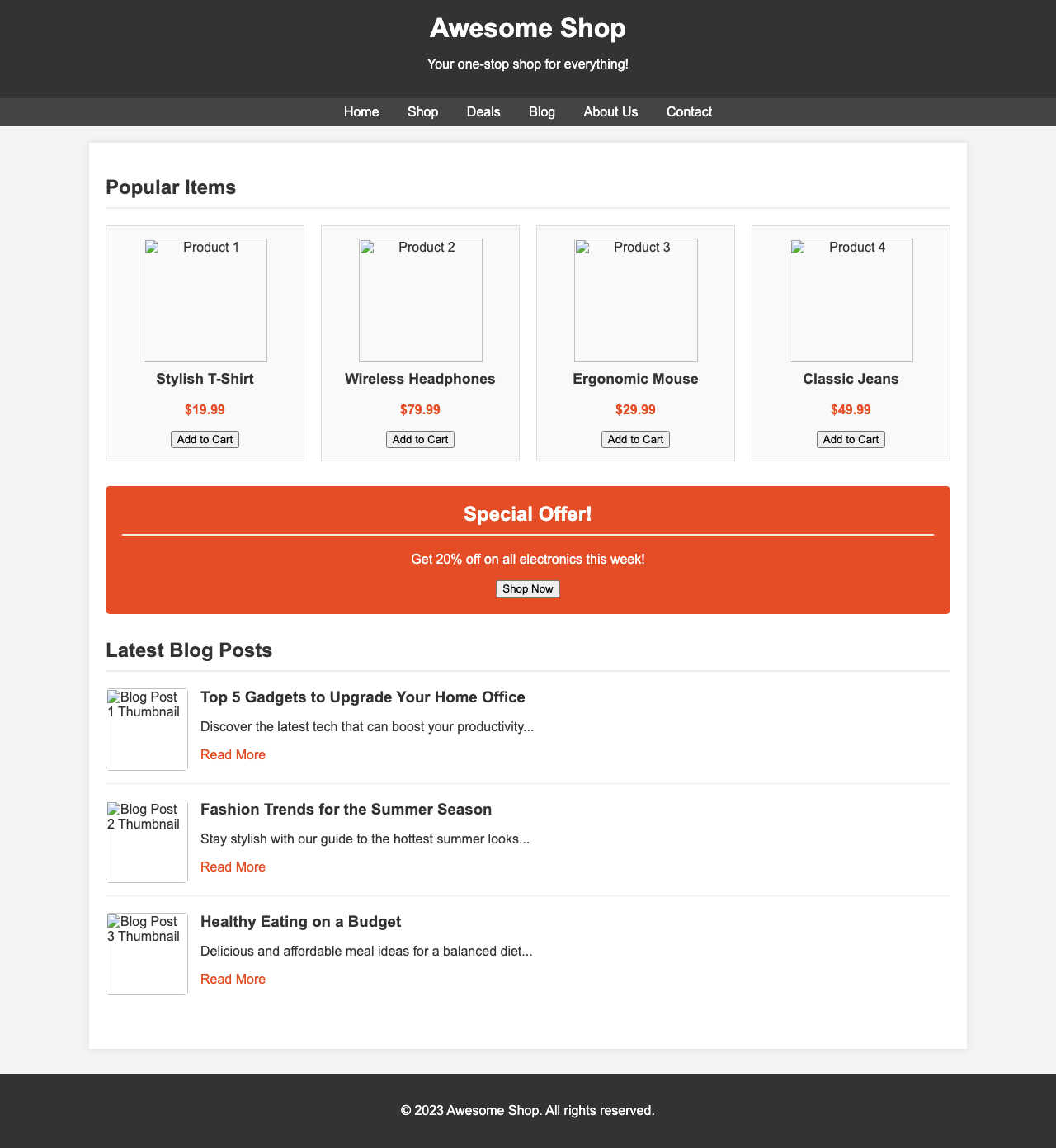 Screenshot sample 68 for shopping-home-page / Gemini 2.5 Flash Lite