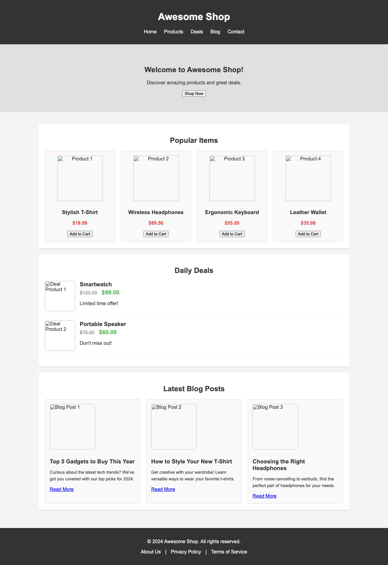 Screenshot sample 71 for shopping-home-page / Gemini 2.5 Flash Lite