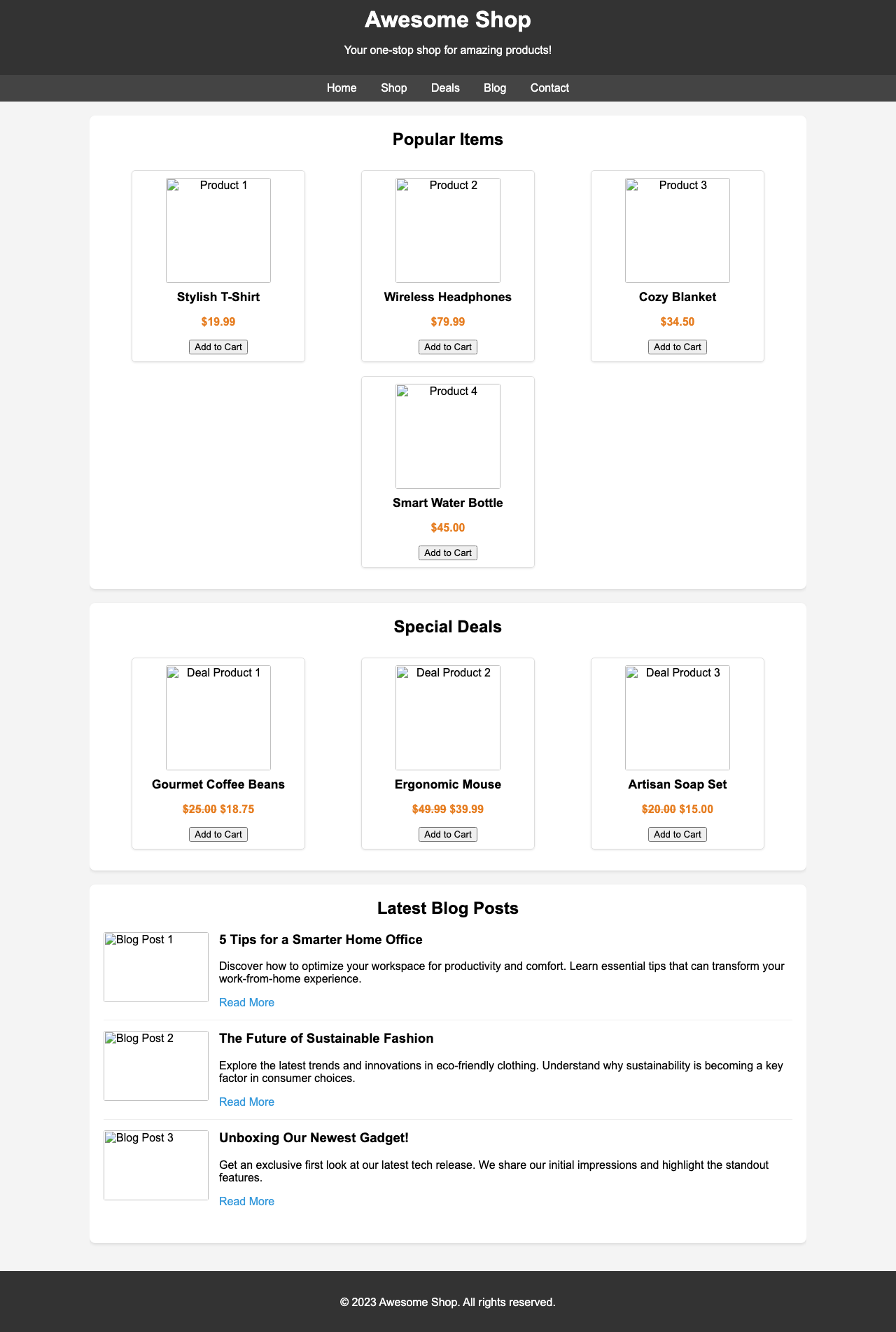 Screenshot sample 72 for shopping-home-page / Gemini 2.5 Flash Lite