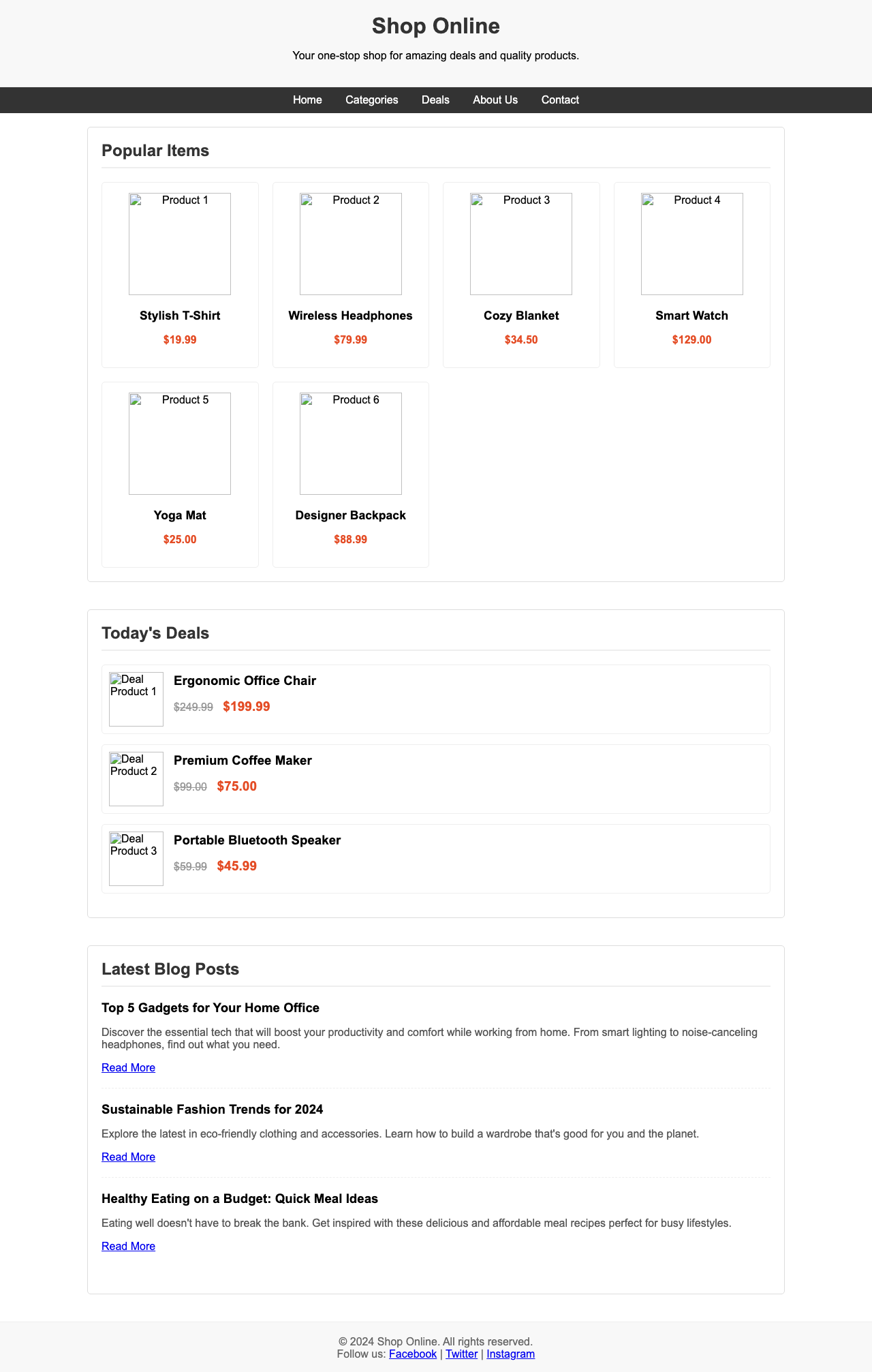 Screenshot sample 74 for shopping-home-page / Gemini 2.5 Flash Lite