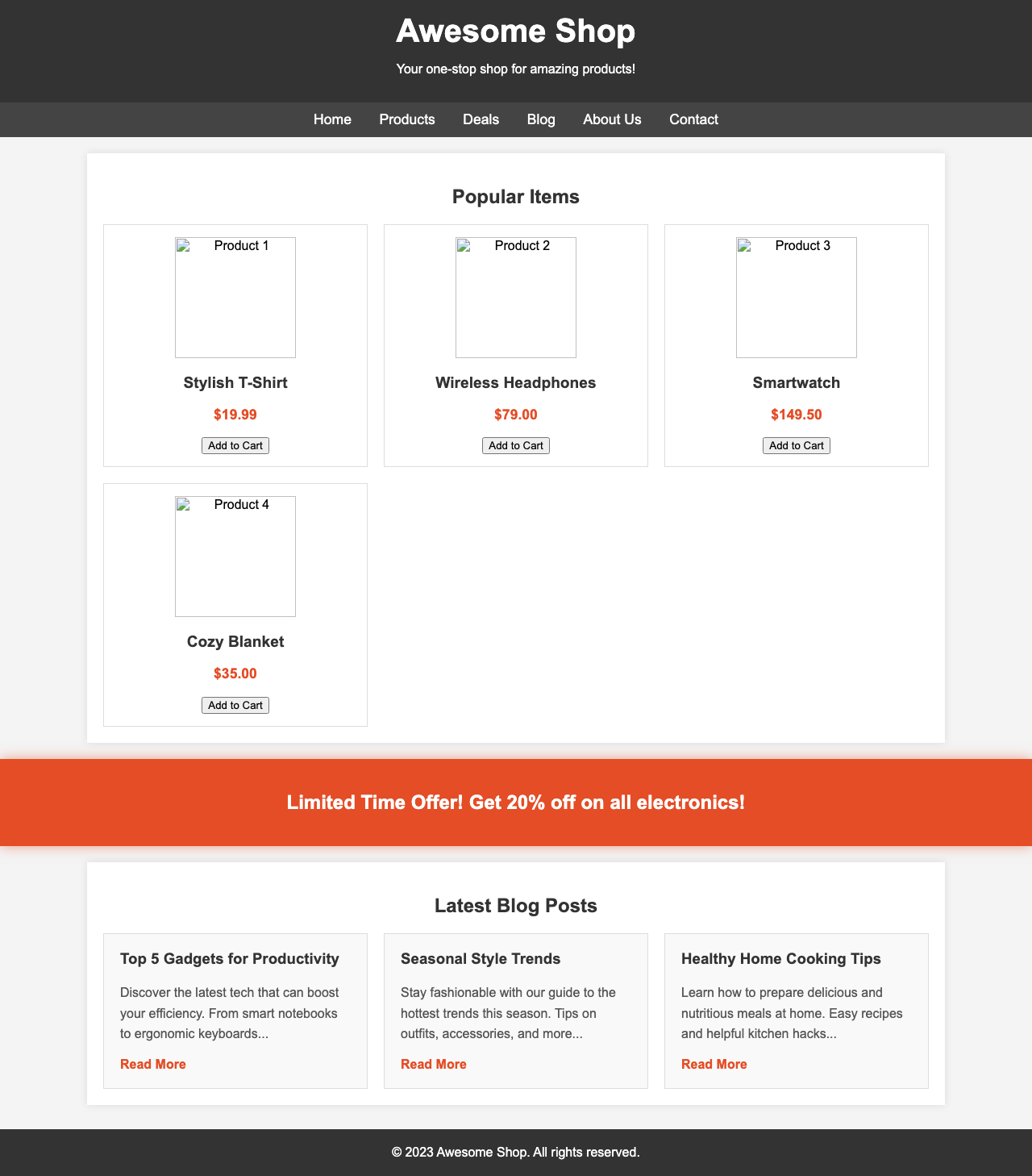 Screenshot sample 8 for shopping-home-page / Gemini 2.5 Flash Lite