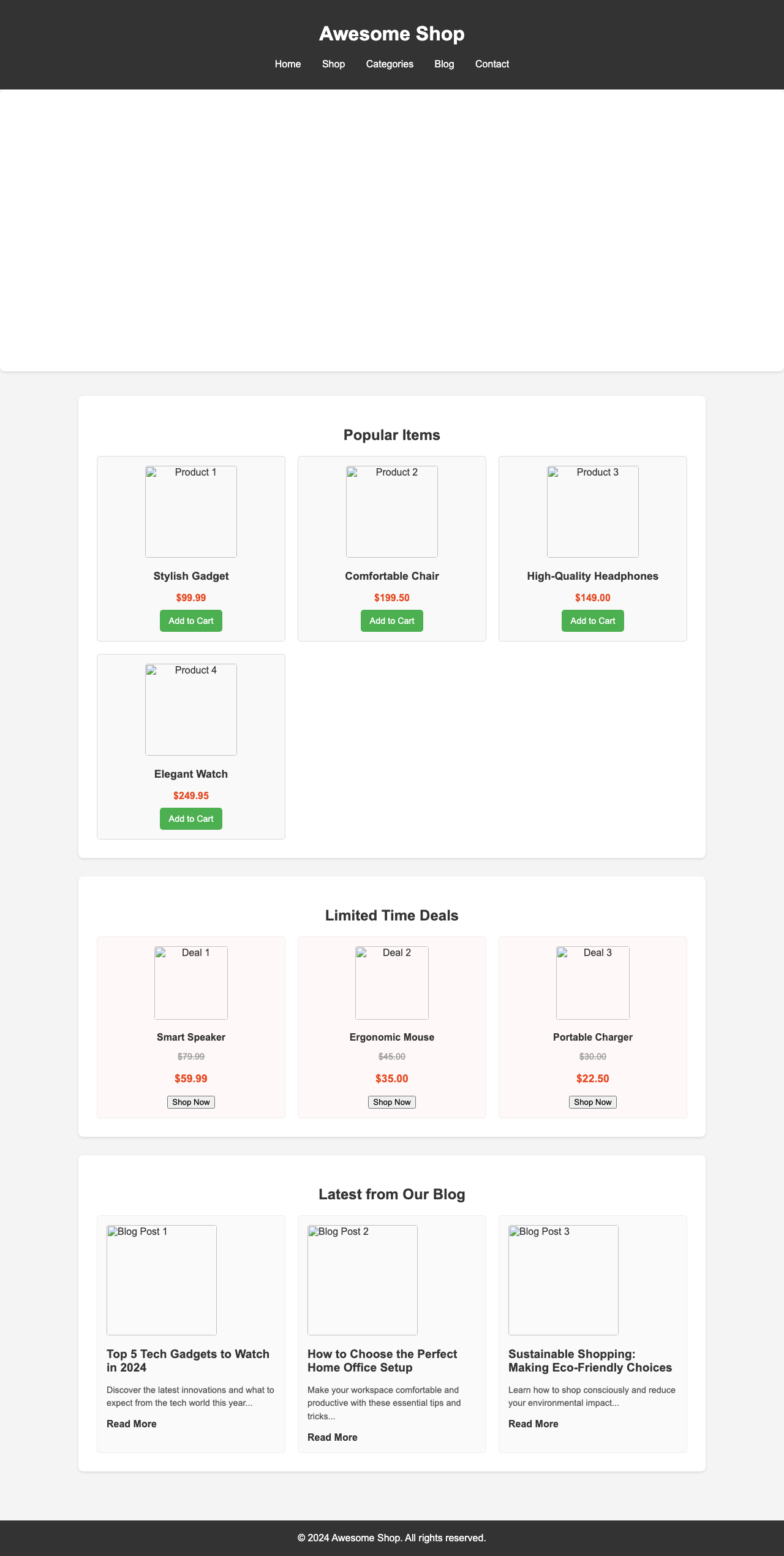 Screenshot sample 86 for shopping-home-page / Gemini 2.5 Flash Lite