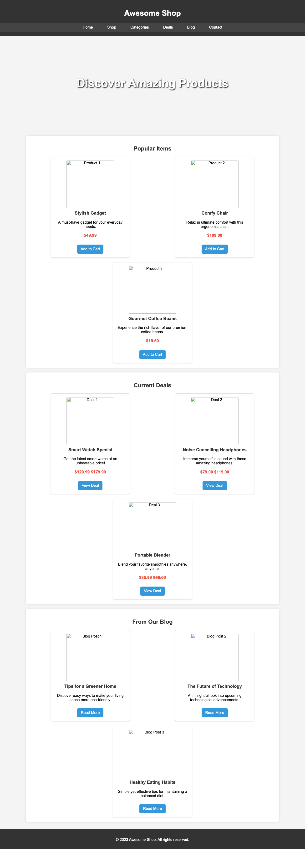 Screenshot sample 87 for shopping-home-page / Gemini 2.5 Flash Lite