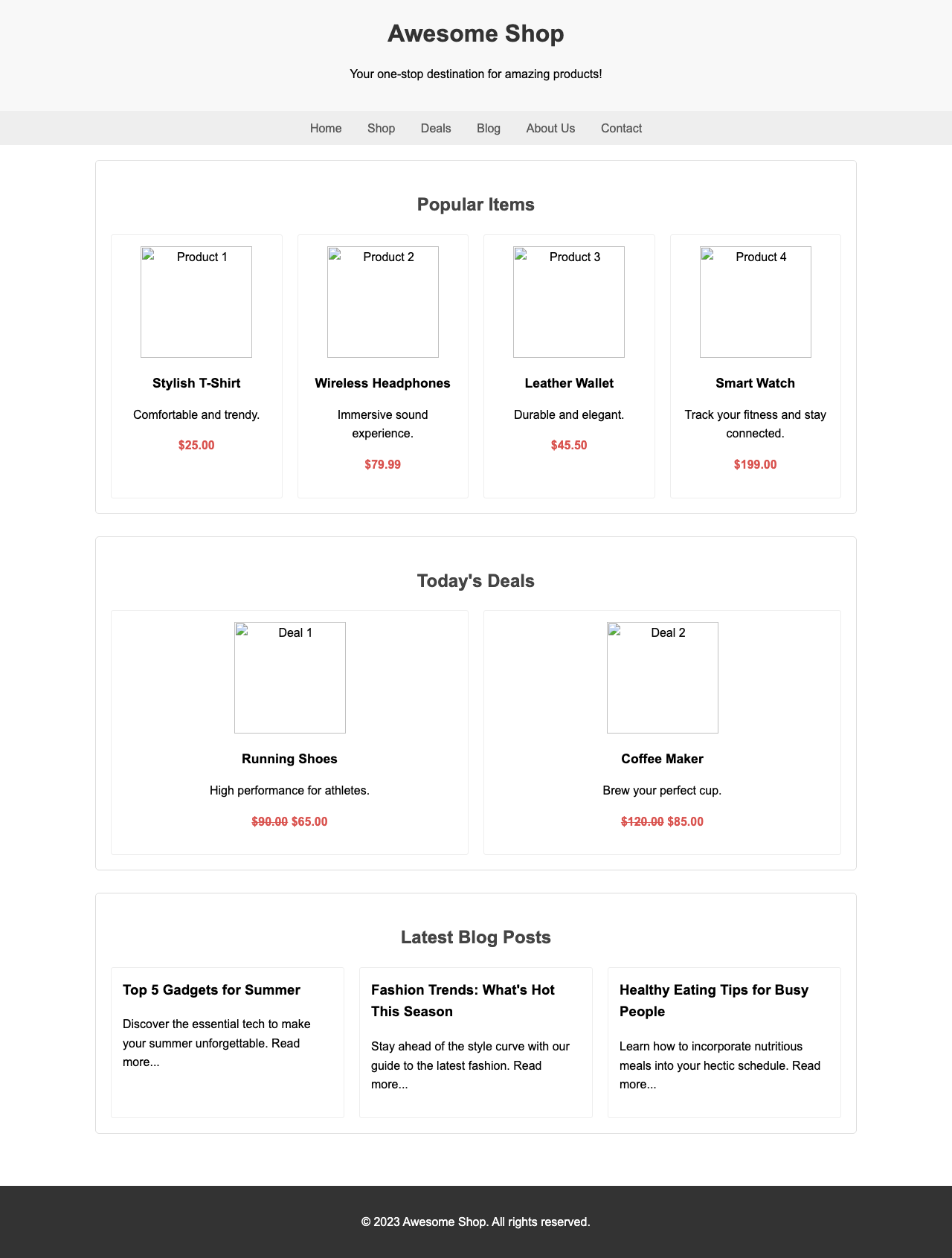 Screenshot sample 91 for shopping-home-page / Gemini 2.5 Flash Lite