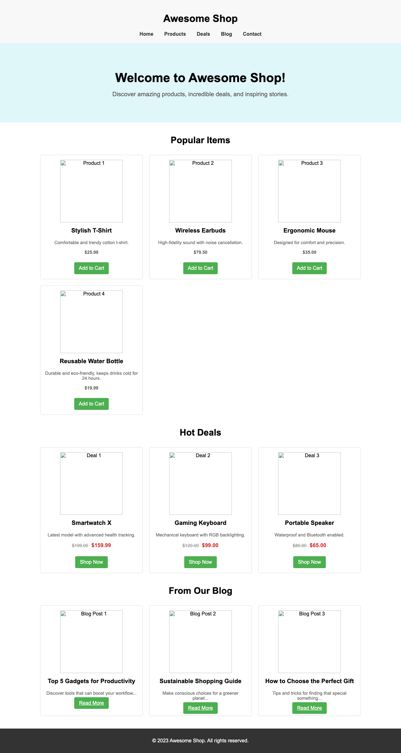 Screenshot sample 93 for shopping-home-page / Gemini 2.5 Flash Lite