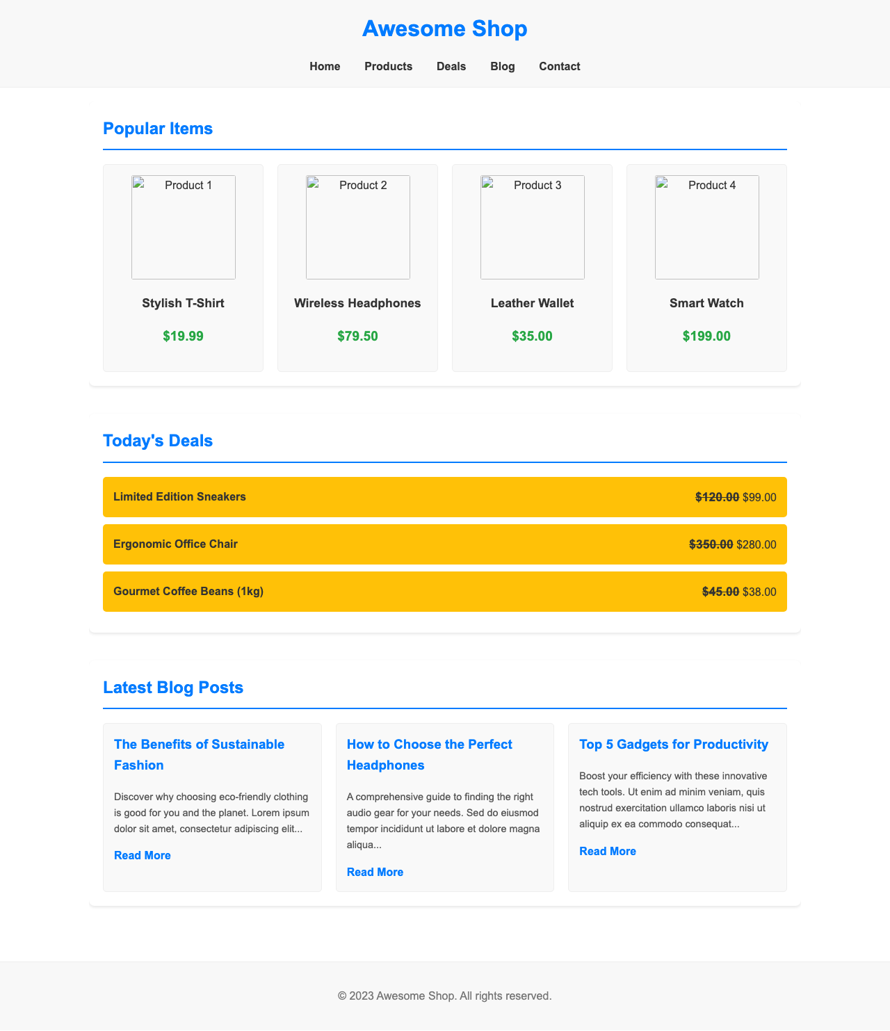 Screenshot sample 98 for shopping-home-page / Gemini 2.5 Flash Lite