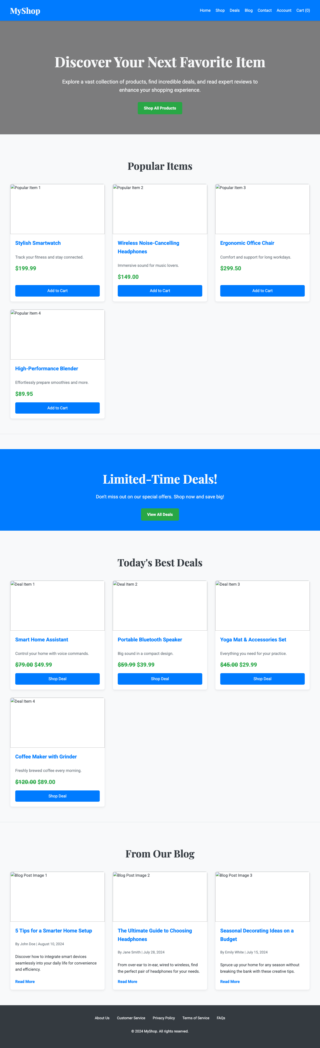 Screenshot sample 0 for shopping-home-page / Gemini 2.5 Flash